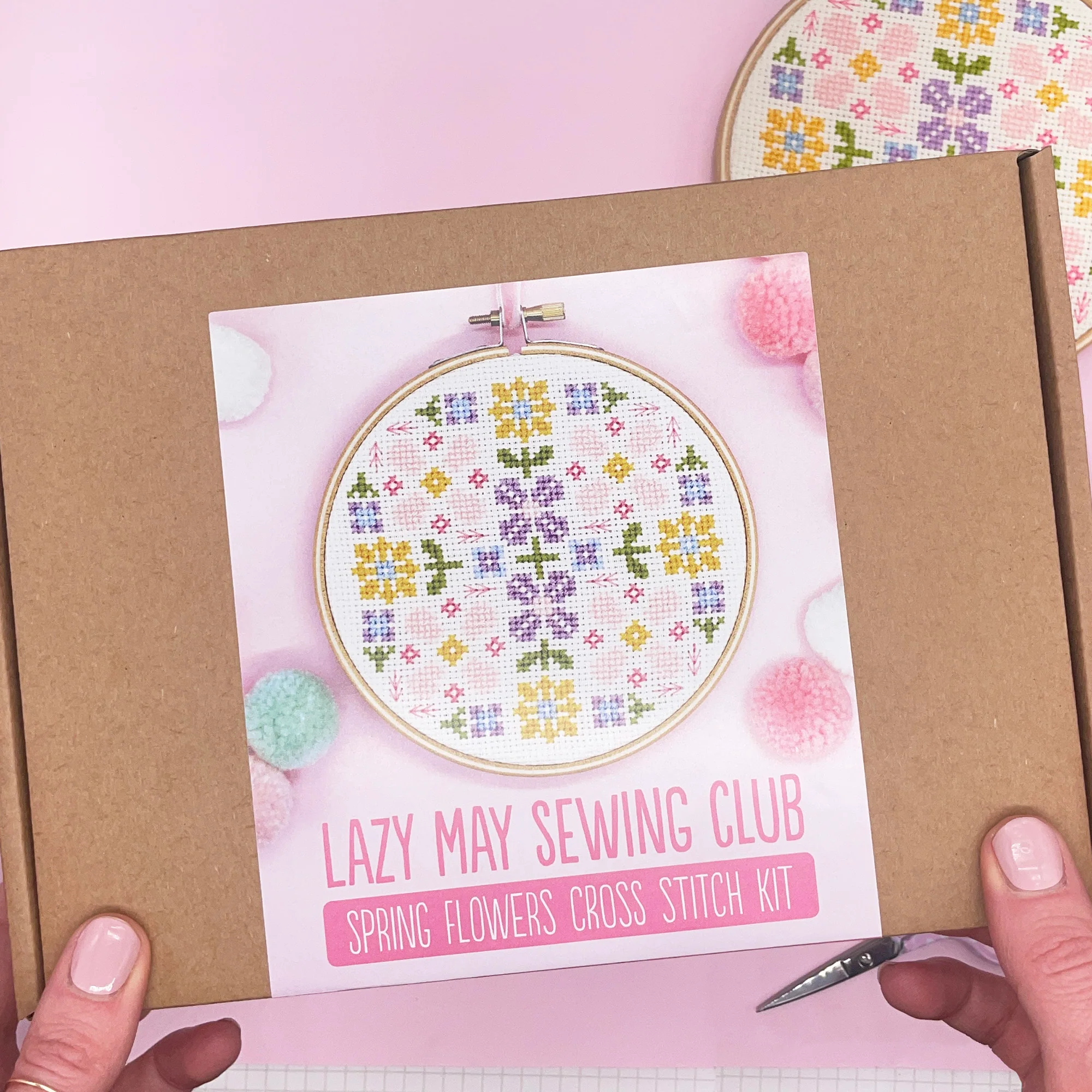 5" Floral Cross Stitch Kit for Beginners - Image 7
