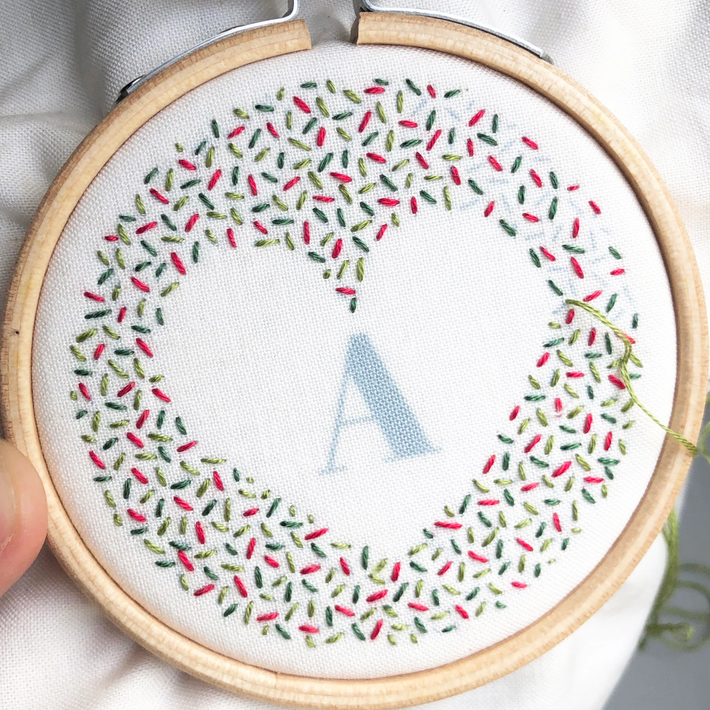 Alphabet Christmas Decoration: Modern Embroidery Kit - Image 4