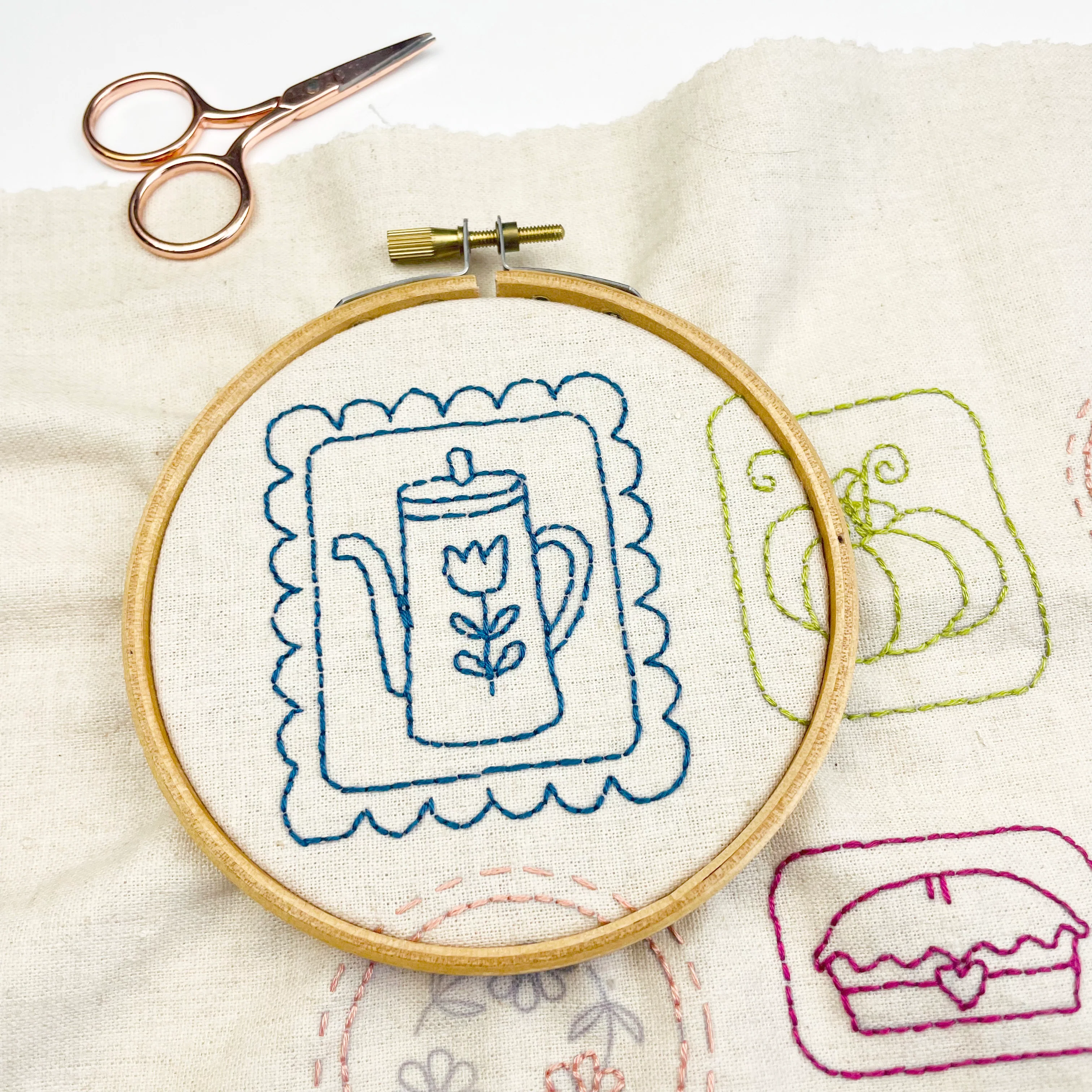 Iron-On Embroidery Patterns: 12 Autumn Doodle Themed Designs - Image 4