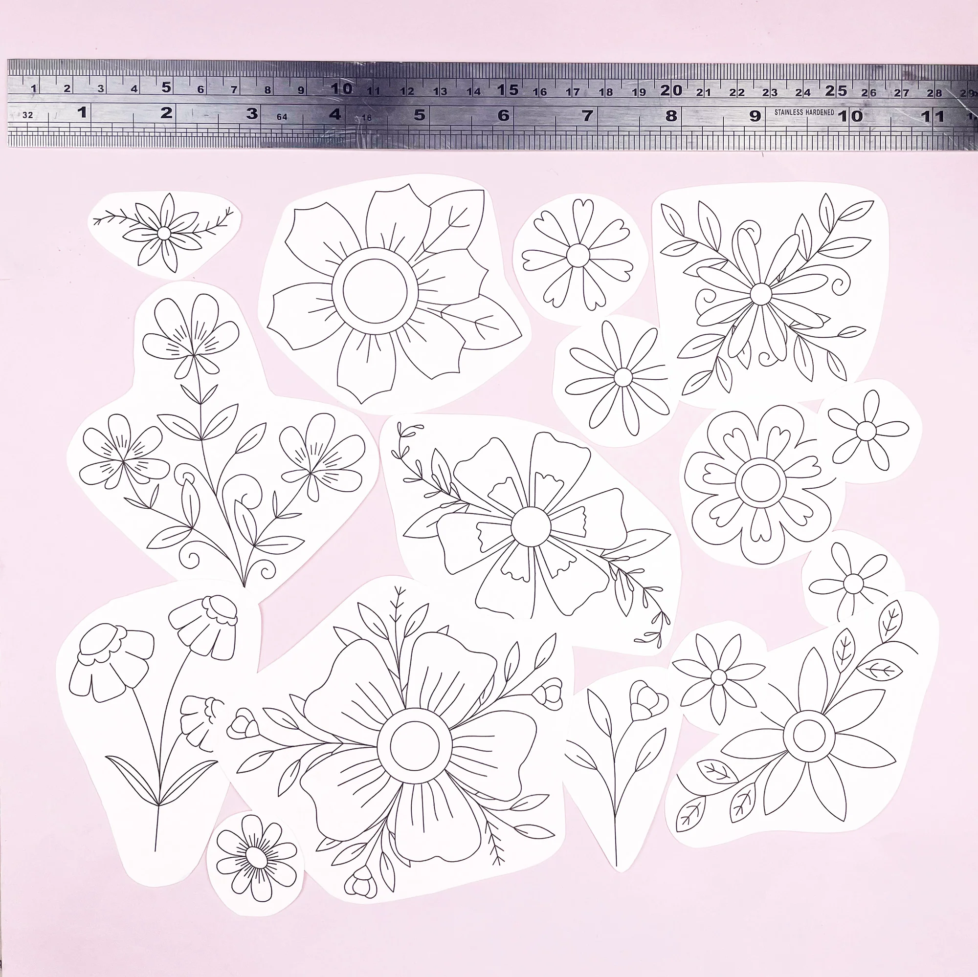 Iron-On Embroidery Patterns: 18 Large Flower Themed Designs - Image 3