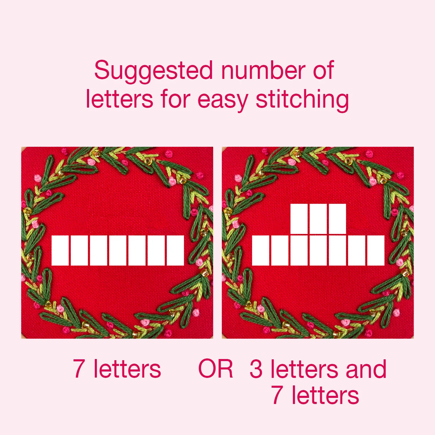 Personalised Christmas Wreath Embroidery Kit - Image 5