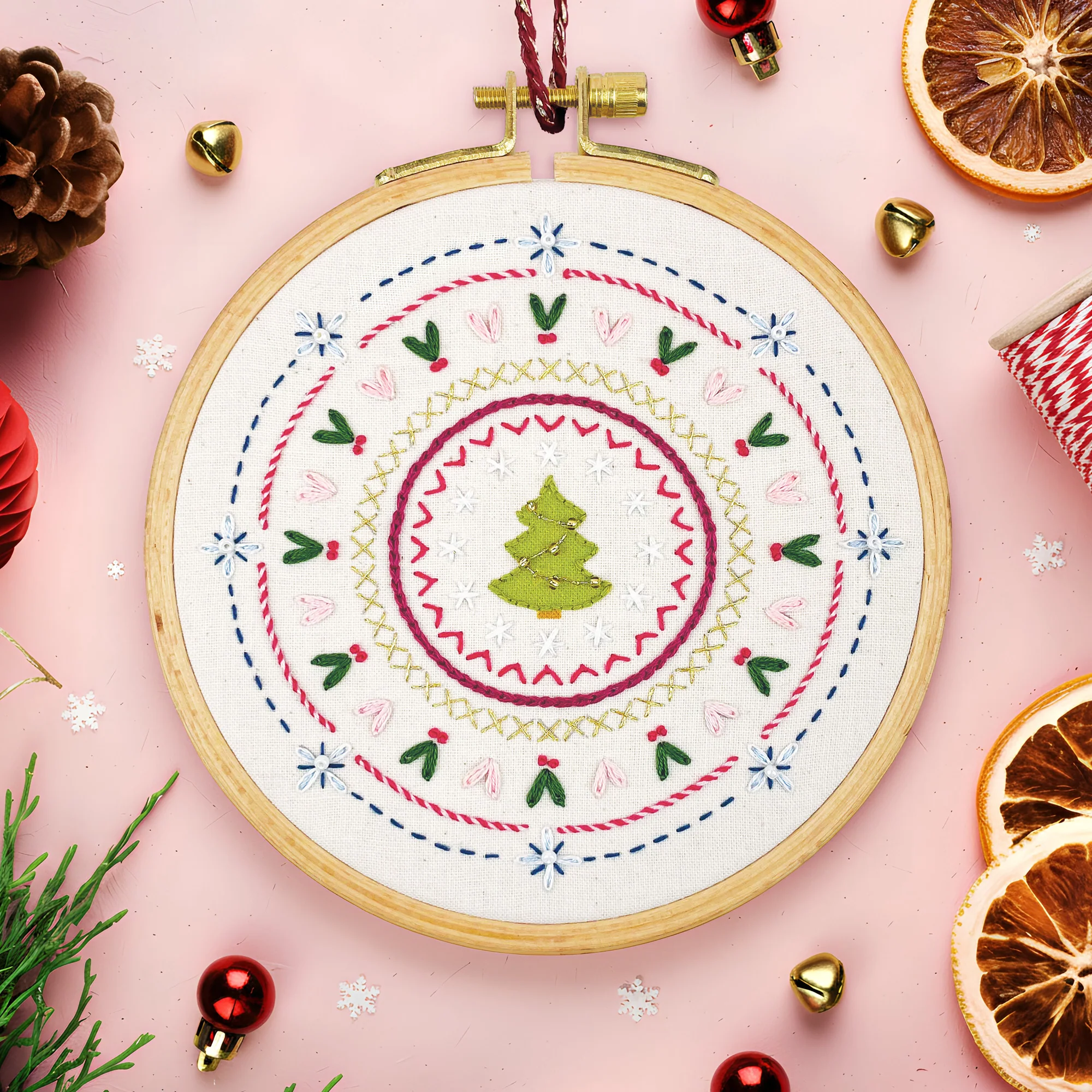 Christmas Stitch Sampler Embroidery Kit - Image 3