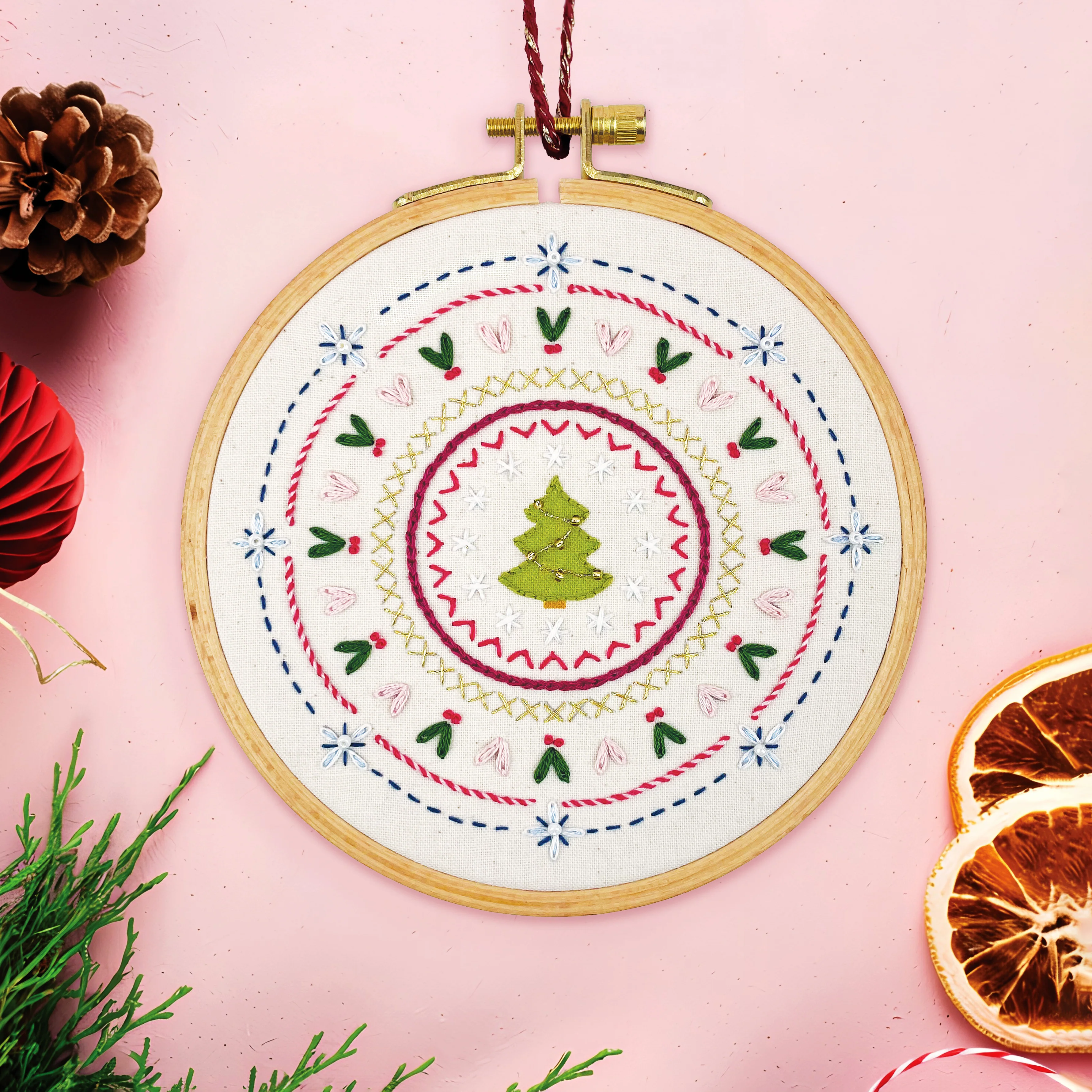 Christmas Stitch Sampler Embroidery Kit - Image 4