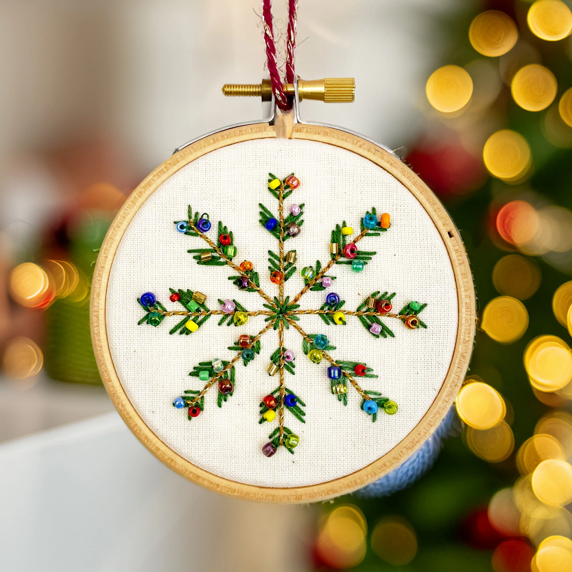 Christmas Beaded Ornament Embroidery Kit - Image 4