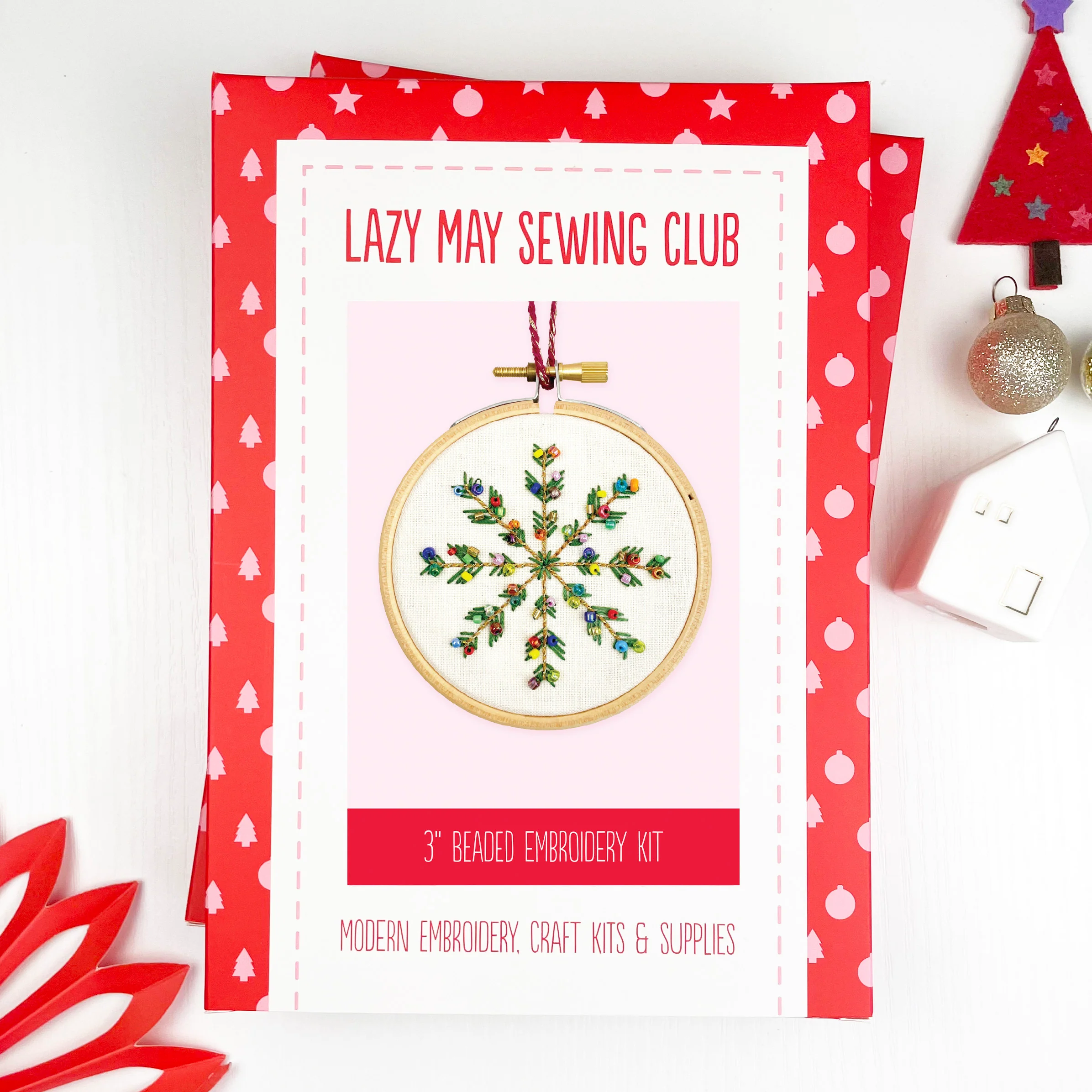 Christmas Beaded Ornament Embroidery Kit - Image 9