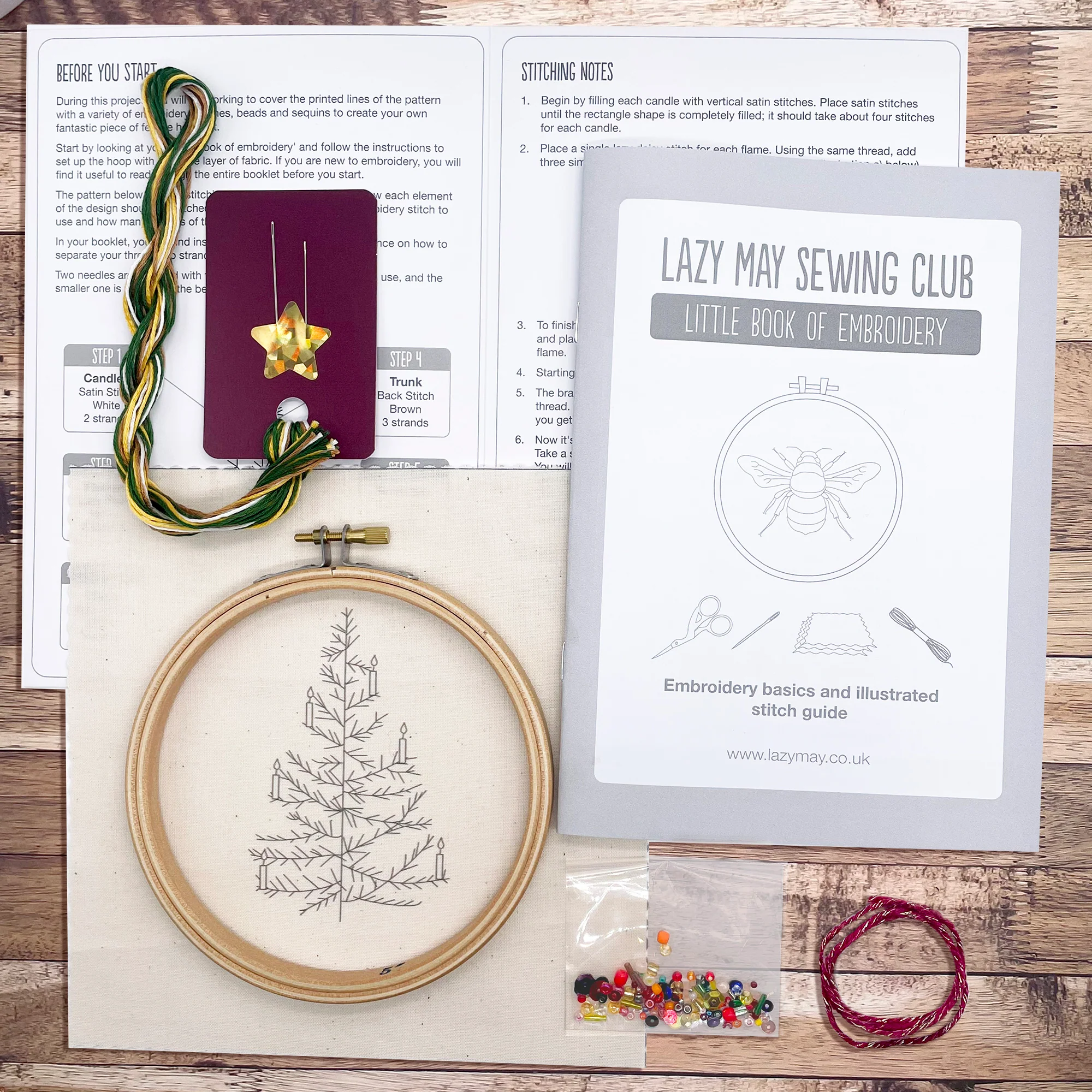 Beaded Christmas Tree Embroidery Kit - Image 4