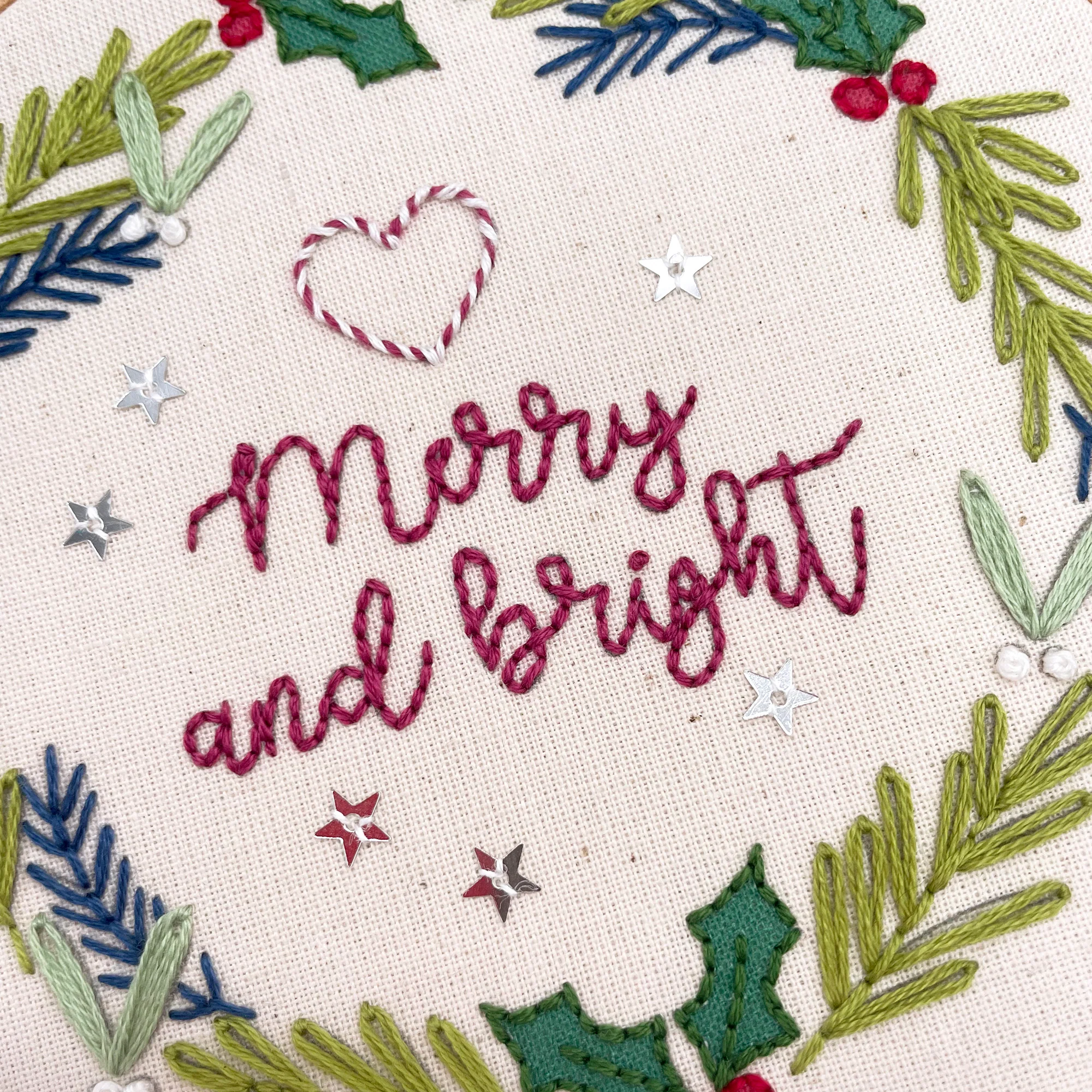 Christmas Wreath Embroidery Kit - Image 5