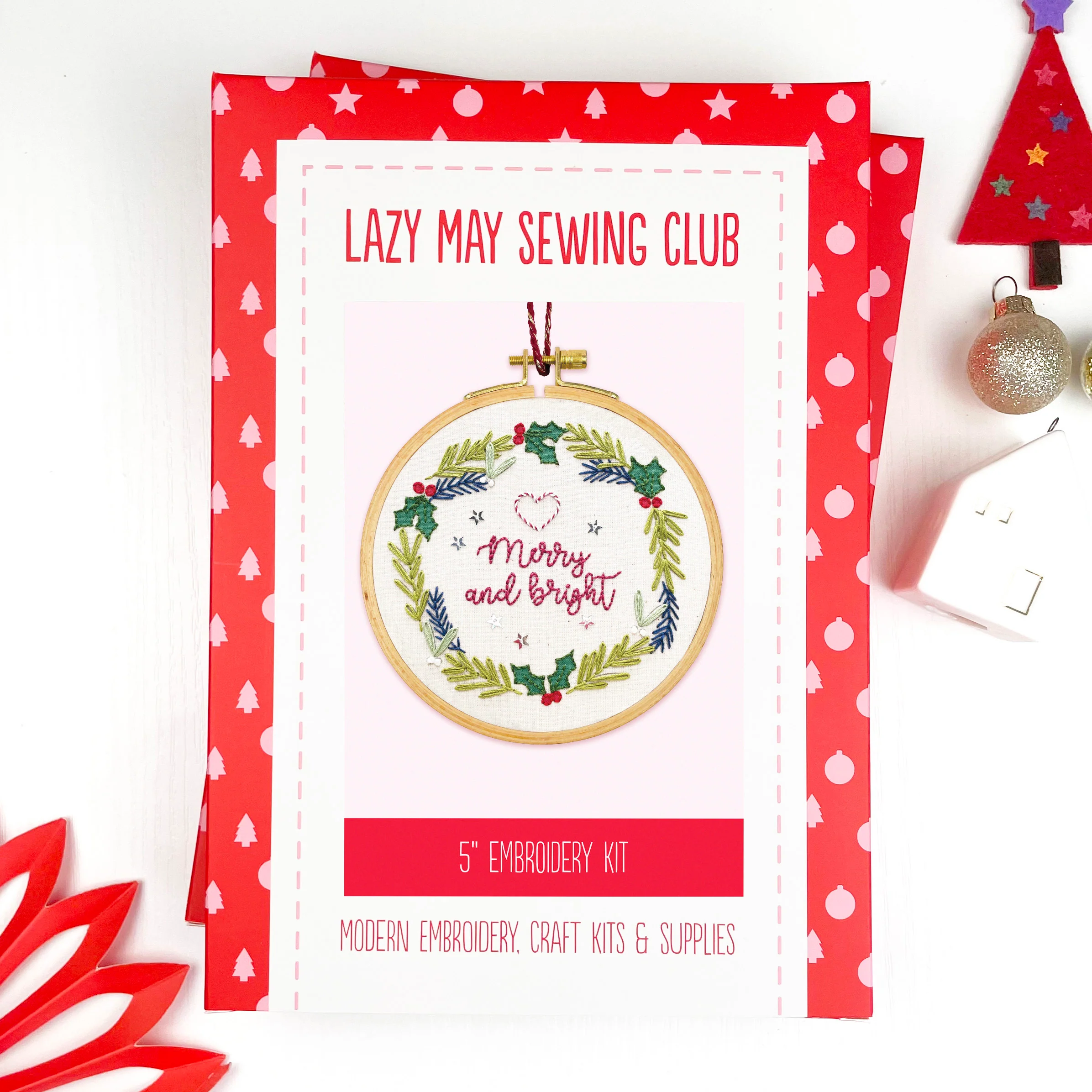 Christmas Wreath Embroidery Kit - Image 7