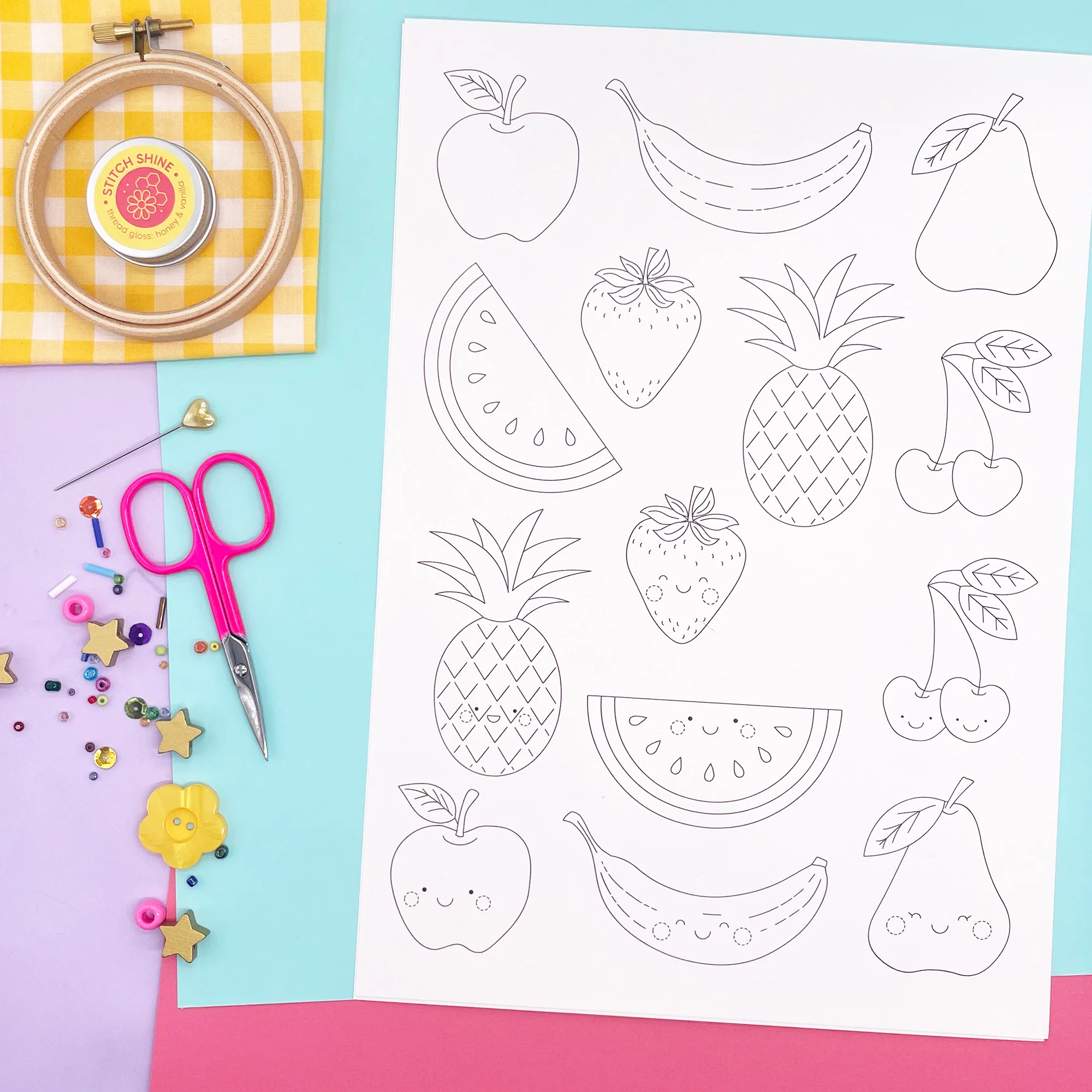 Iron-On Embroidery Patterns: Cute Fruit Themed Designs - Image 4