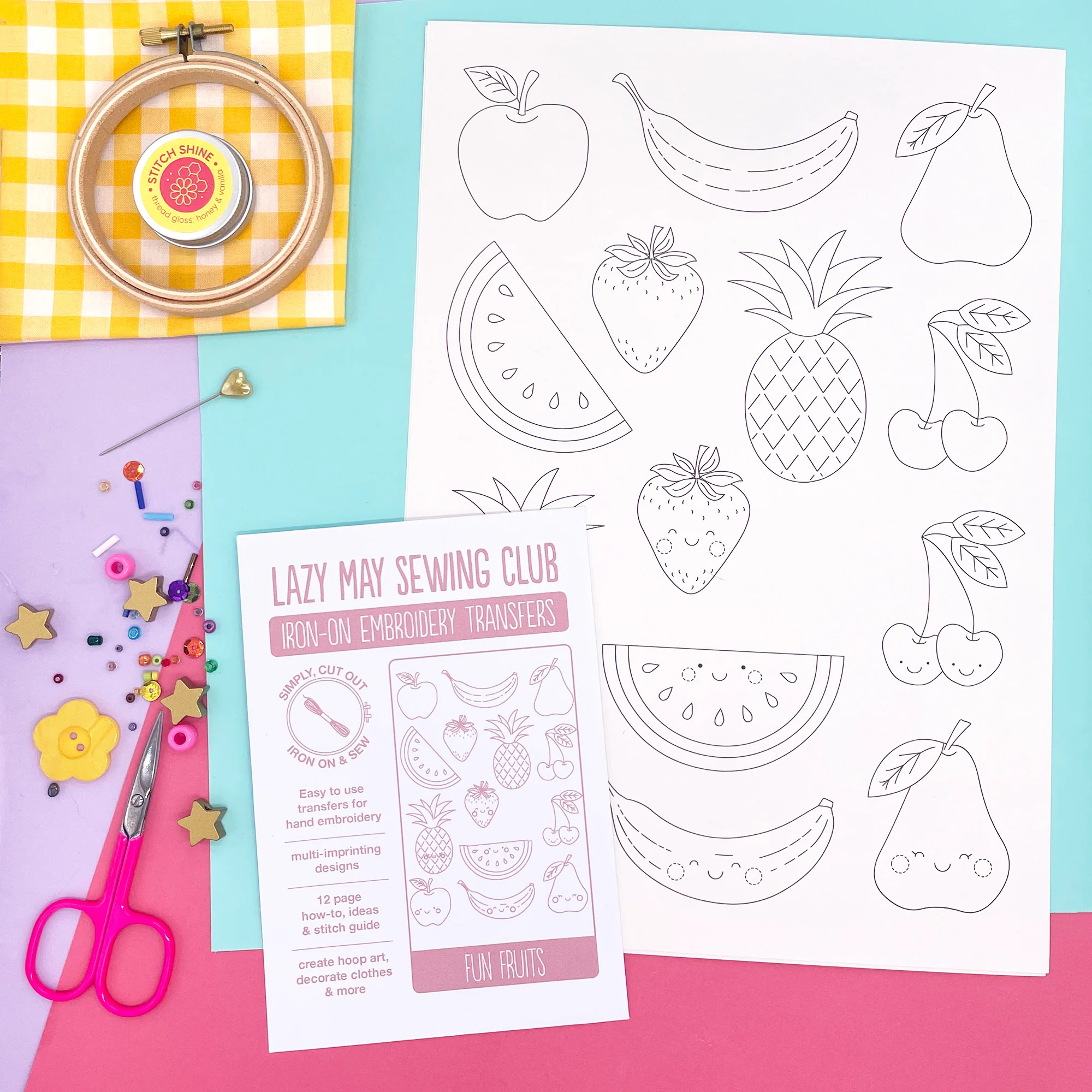 Iron-On Embroidery Patterns: Cute Fruit Themed Designs - Image 6
