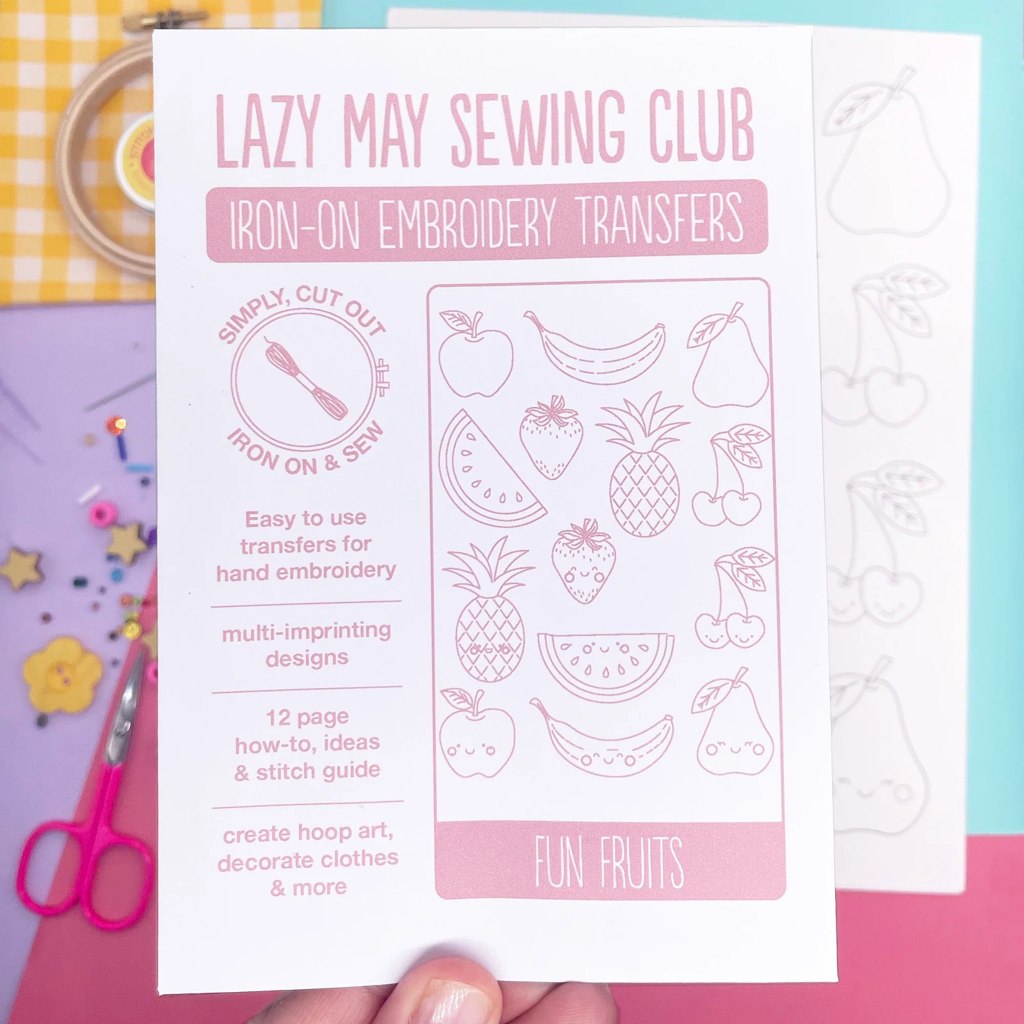 Iron-On Embroidery Patterns: Cute Fruit Themed Designs - Image 8