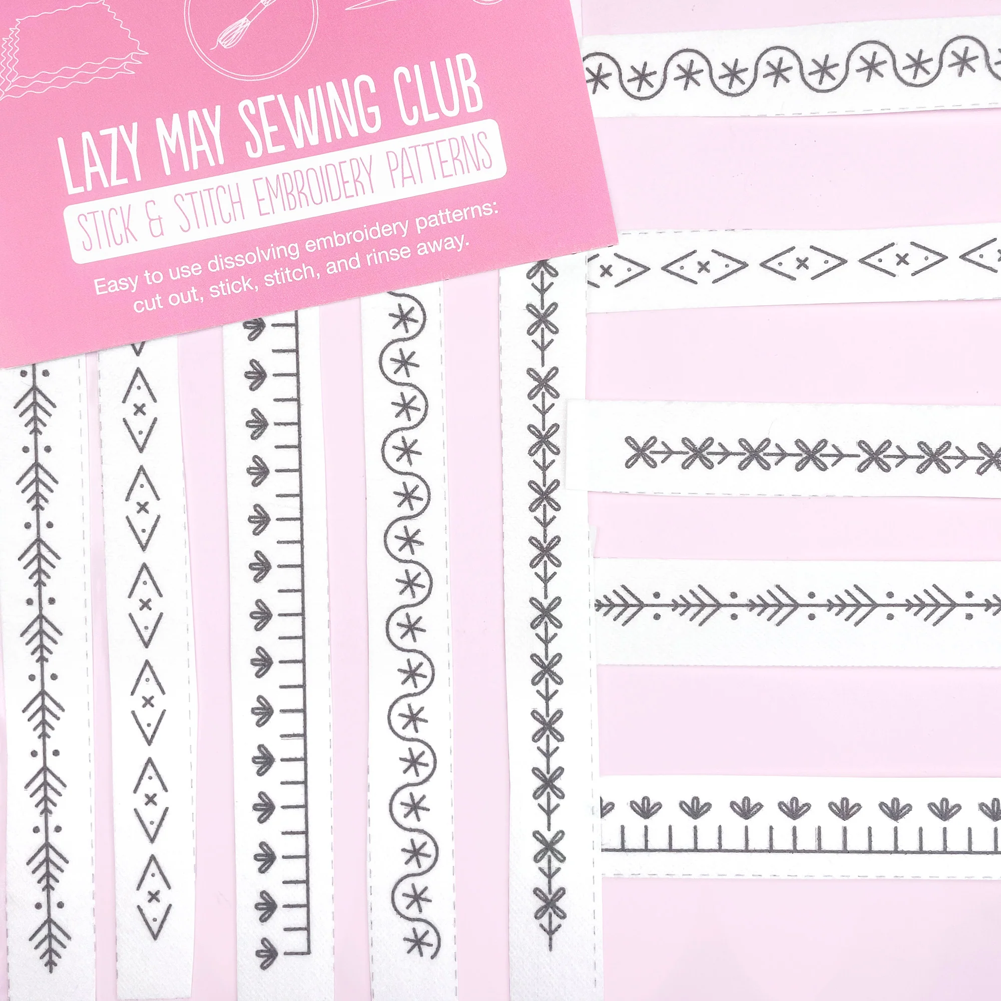 Decorative Borders: Stick and Stitch Embroidery Patterns