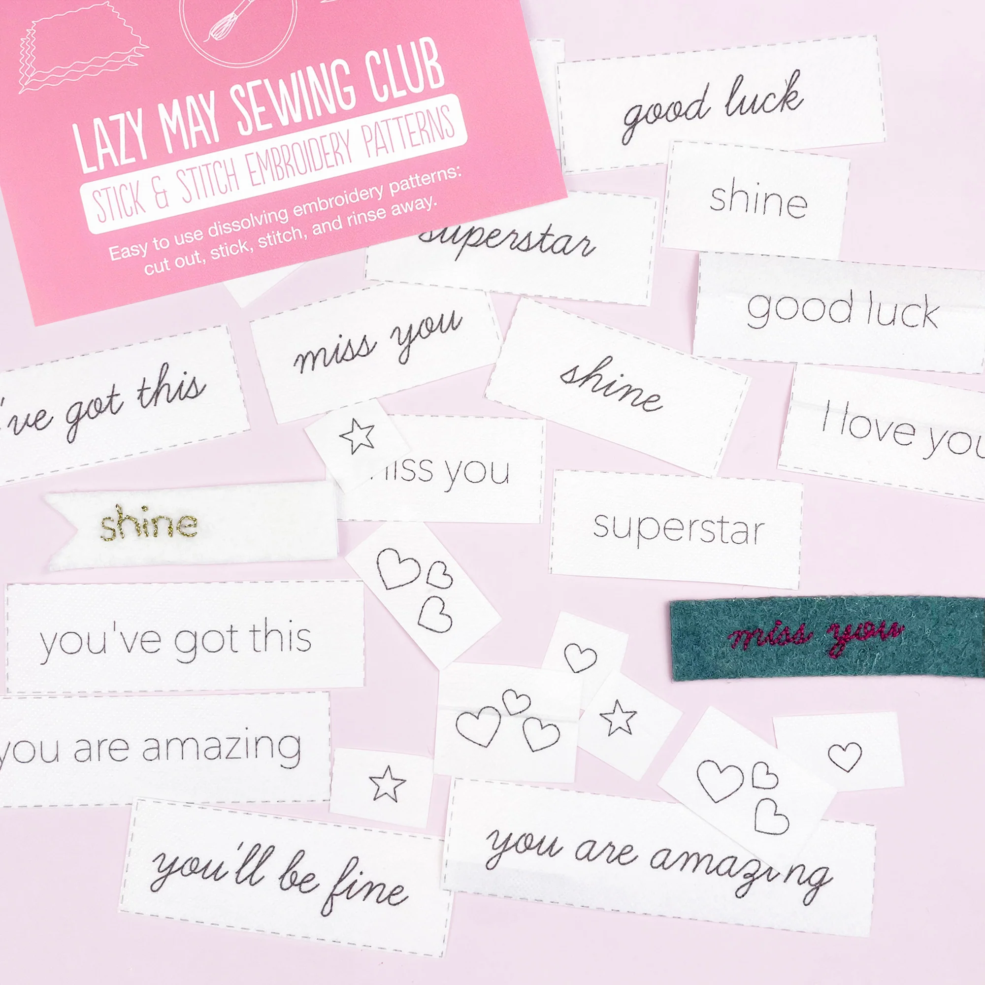 Secret Messages: Stick and Stitch Embroidery Patterns