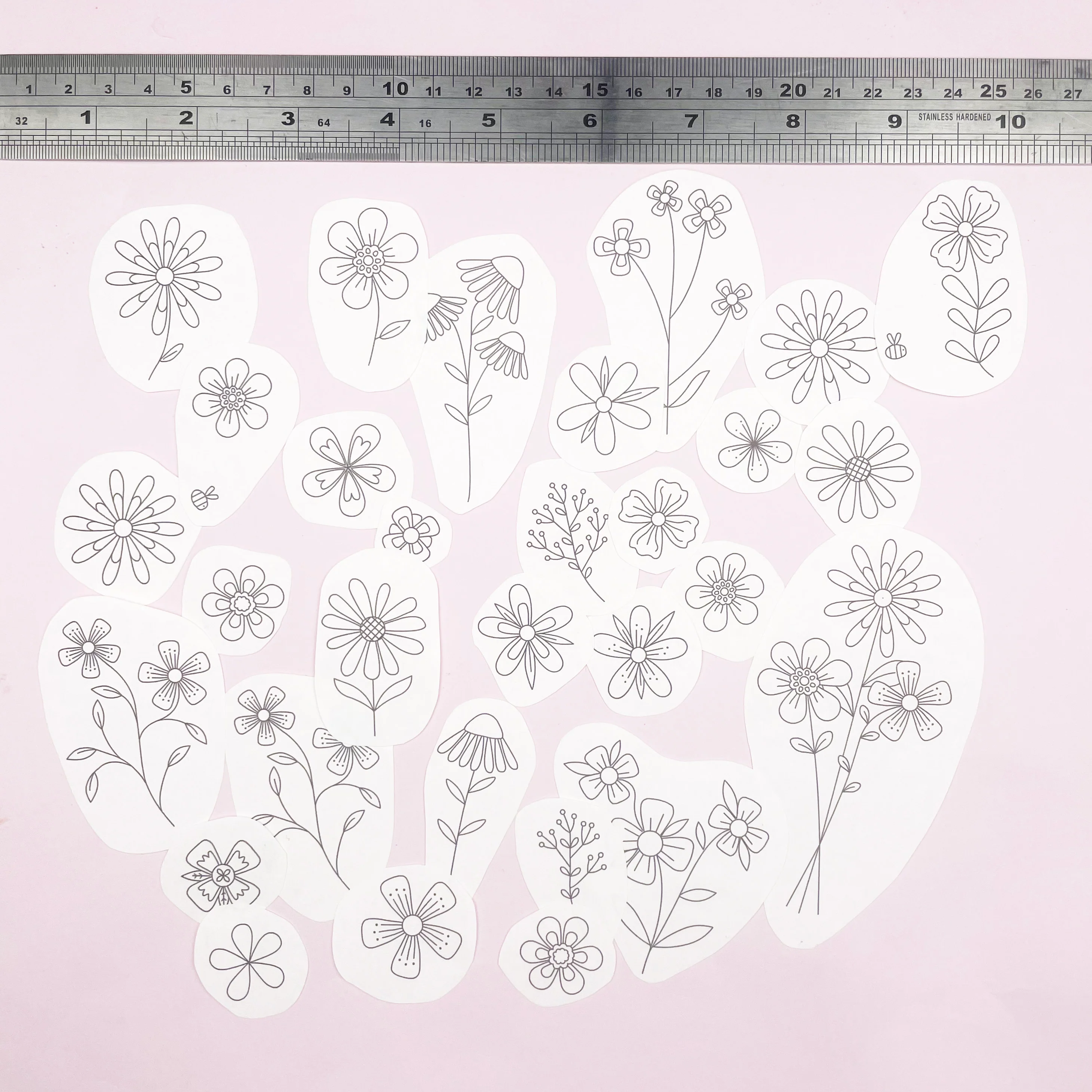 Iron-On Embroidery Patterns: 30 Small Floral Themed Designs - Image 4