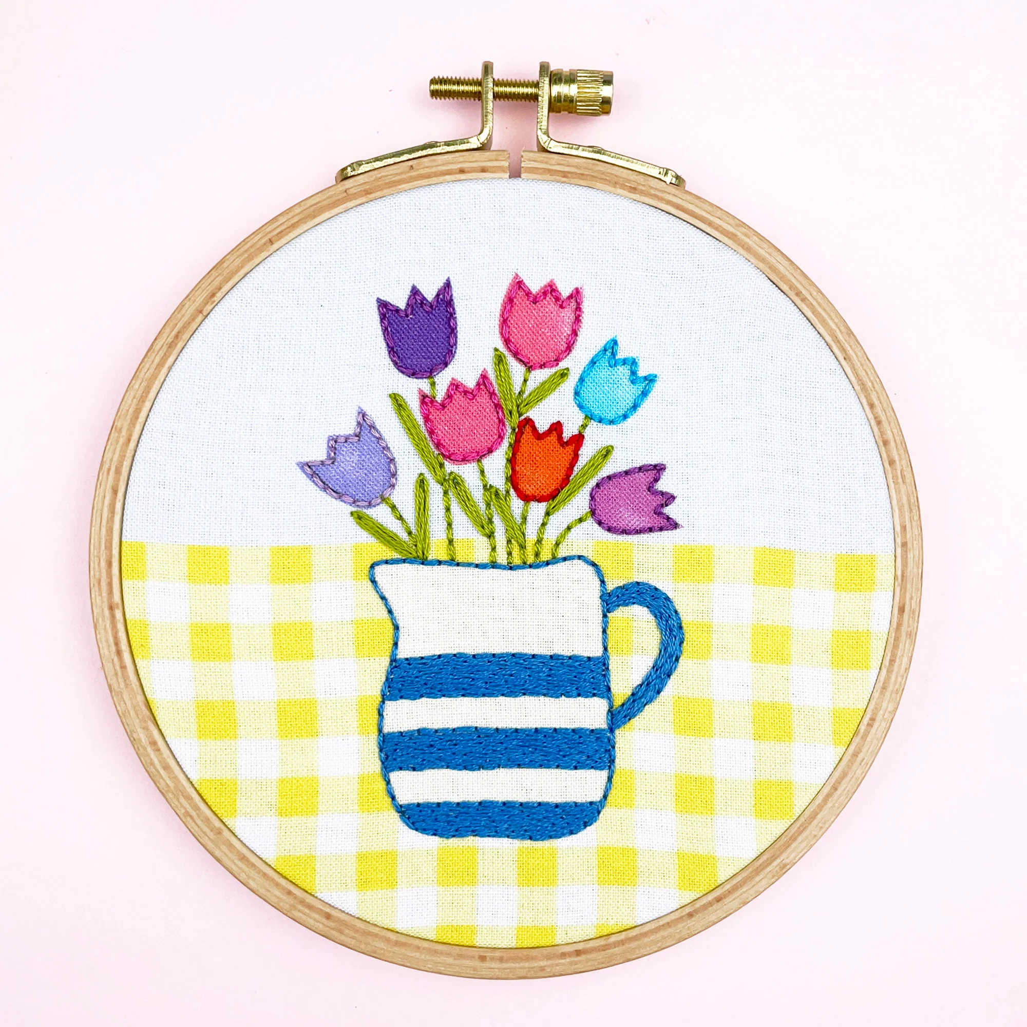 KITCHEN TABLE FLOWERS EMBROIDERY KIT