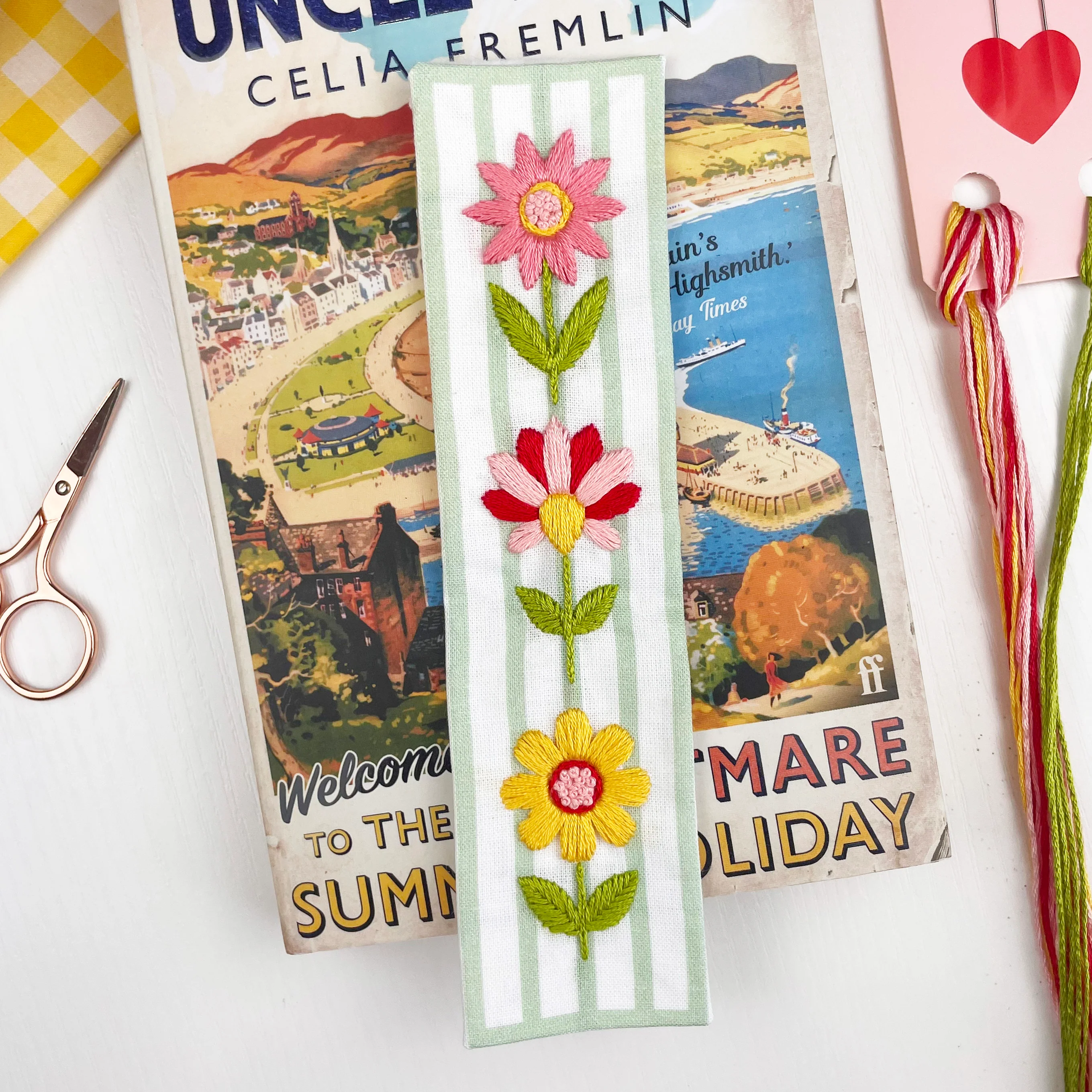 DIY Bookmark Embroidery Kit: Summer Flowers - Image 6