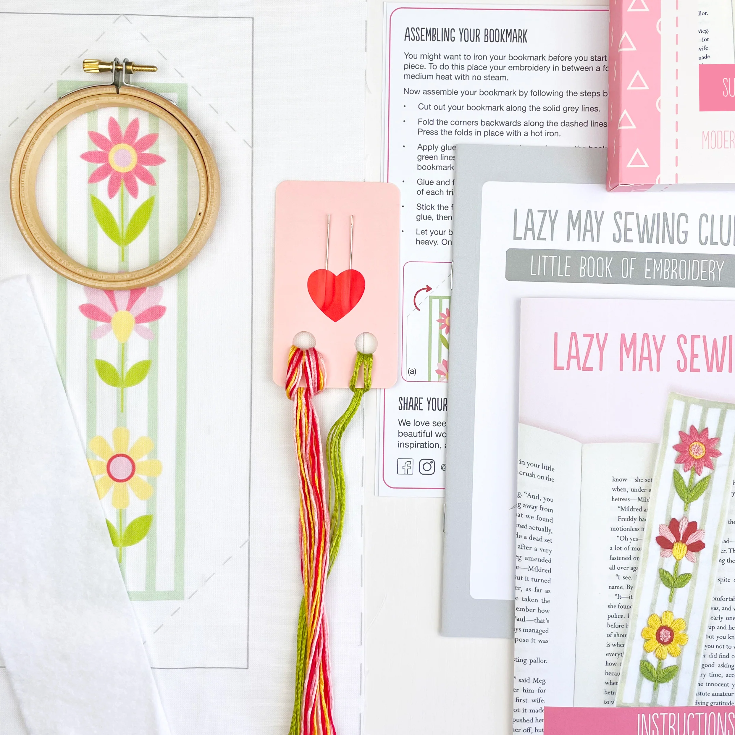 DIY Bookmark Embroidery Kit: Summer Flowers - Image 8