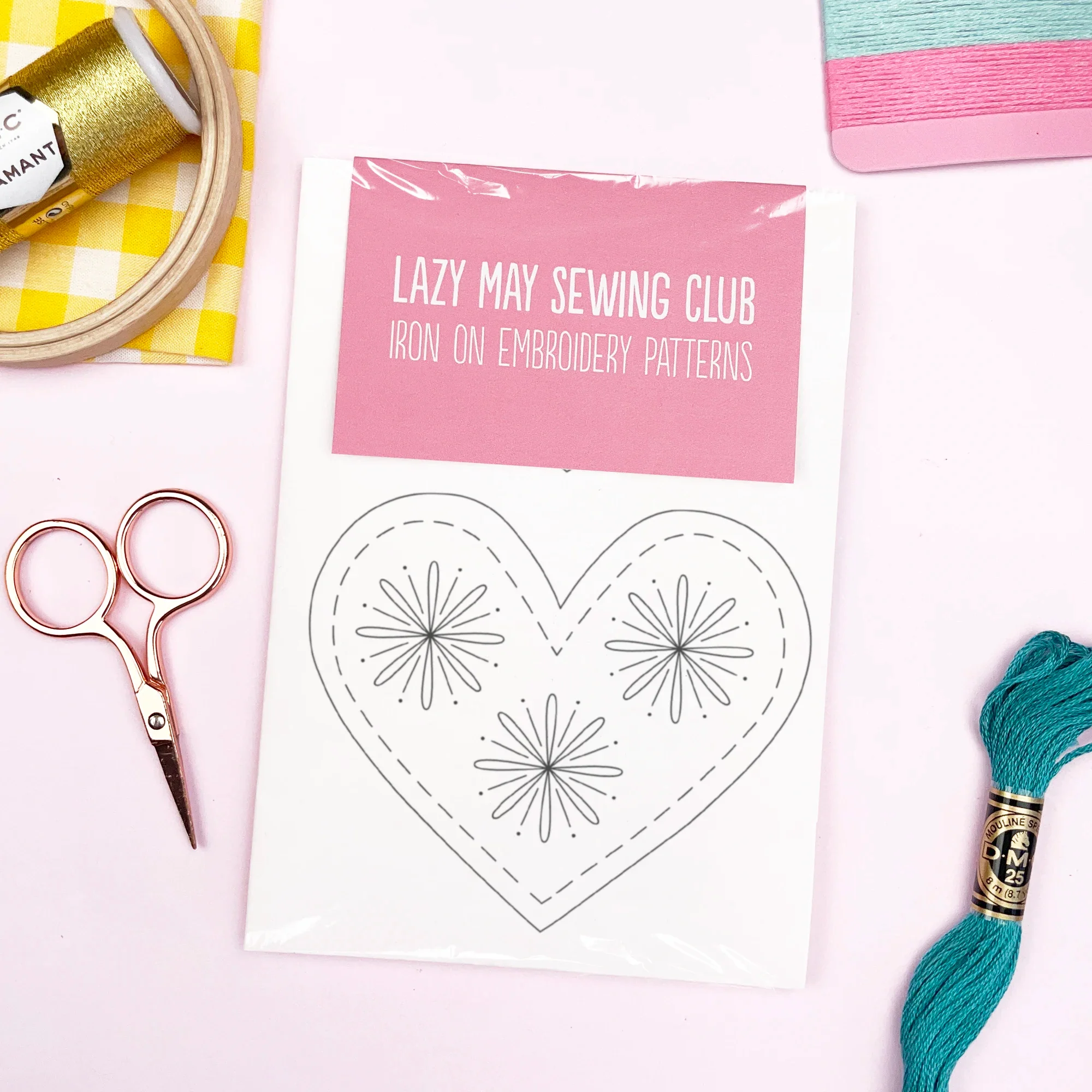 Iron-On Embroidery Patterns: 8 Folk Heart Themed Designs - Image 7