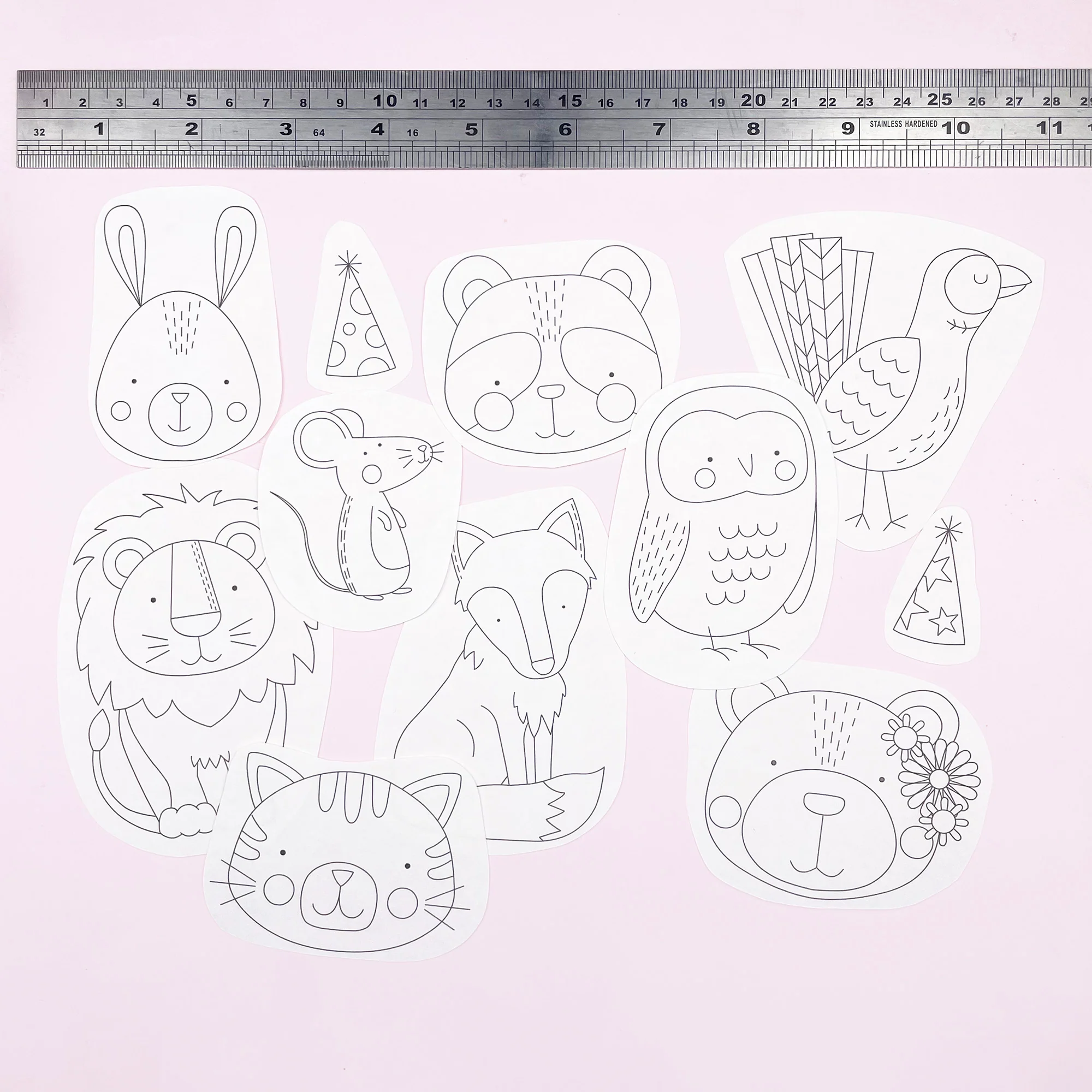 Iron-On Embroidery Patterns: 9 Cute Animal Themed Designs - Image 4