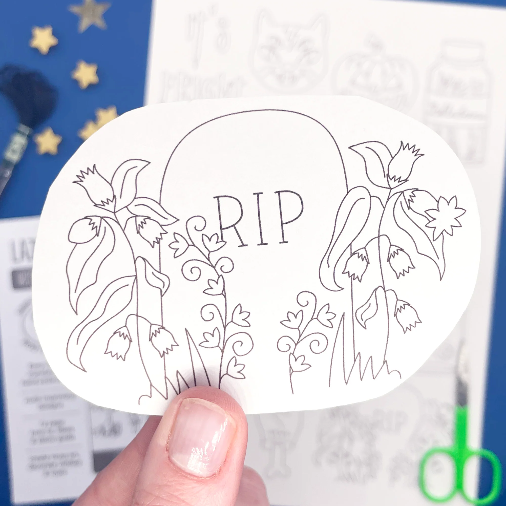 Iron-On Embroidery Patterns: Halloween Themed Designs - Image 5