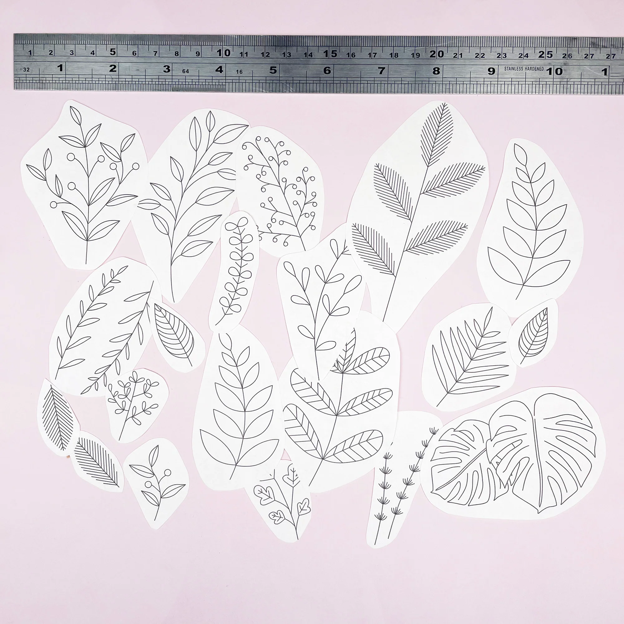 Iron-On Embroidery Patterns: Leaf Themed Designs - Image 6