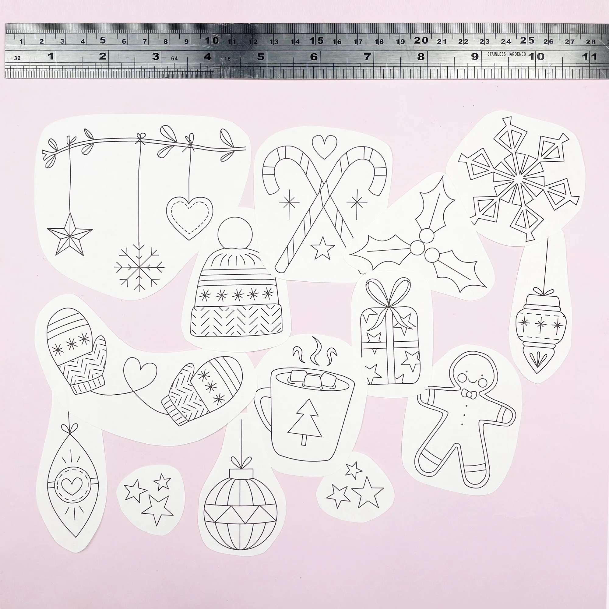 Iron-On Embroidery Patterns: 14 Christmas Themed Designs - Image 3