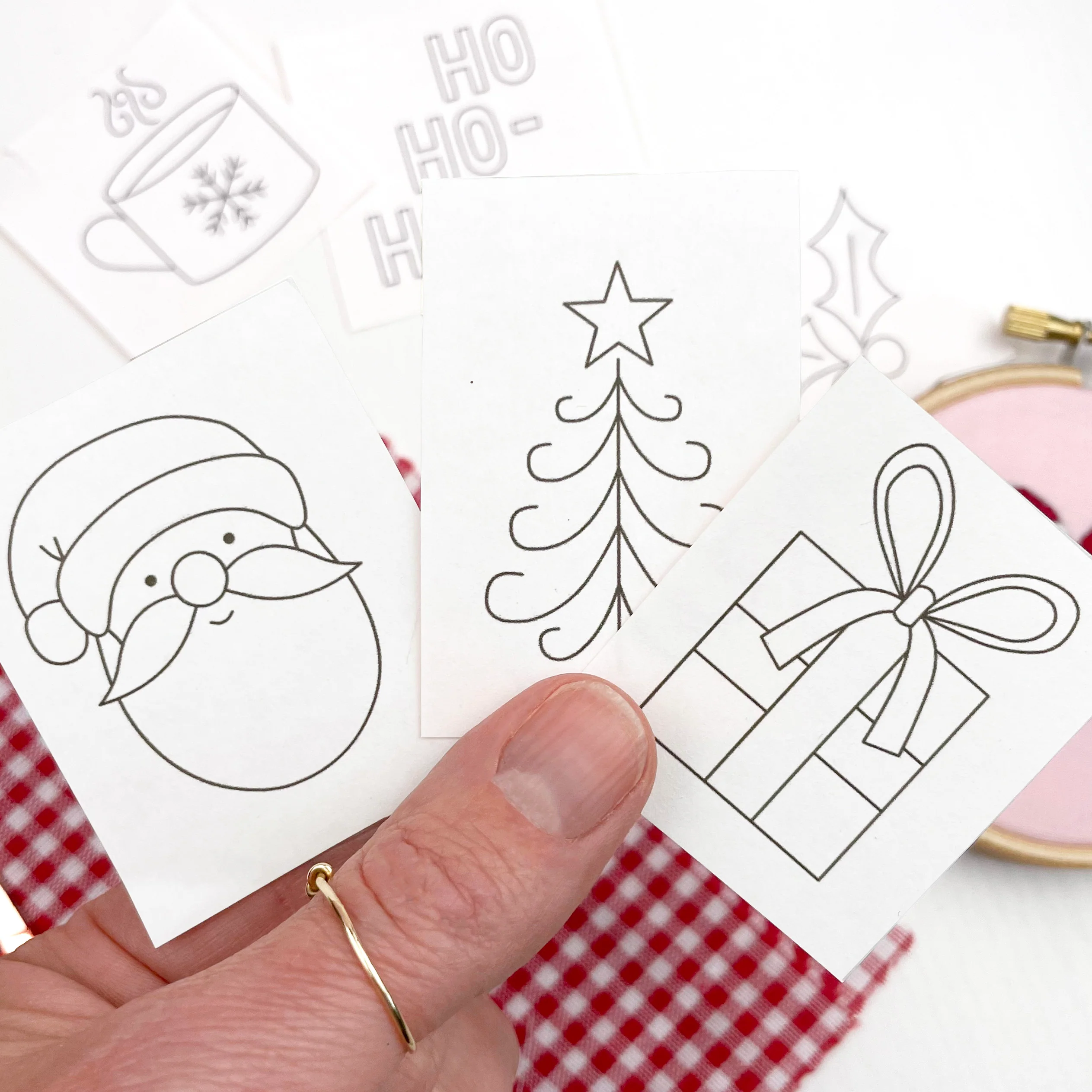 Iron-On Embroidery Patterns: Mini Christmas Themed Designs - Image 3