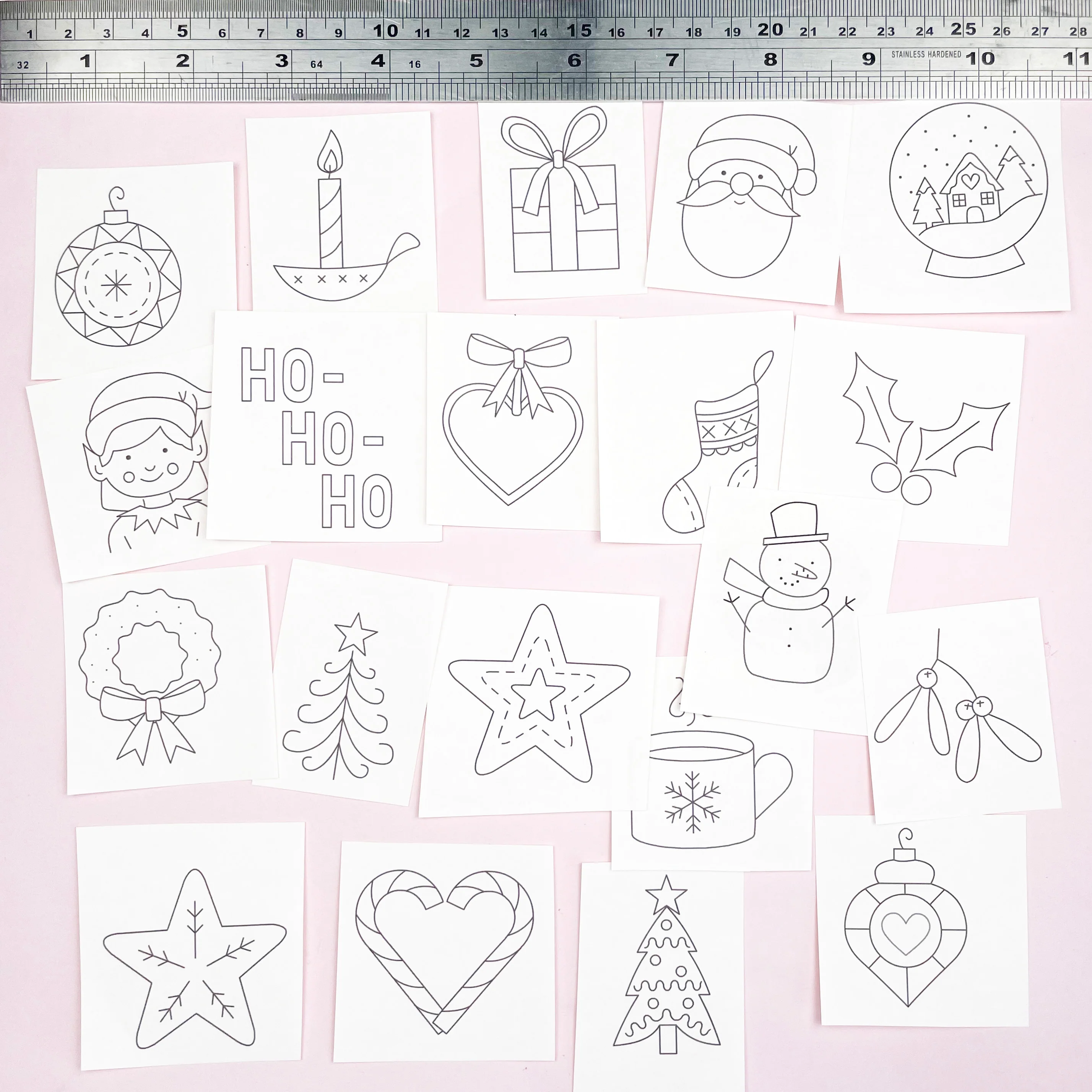 Iron-On Embroidery Patterns: Mini Christmas Themed Designs - Image 5