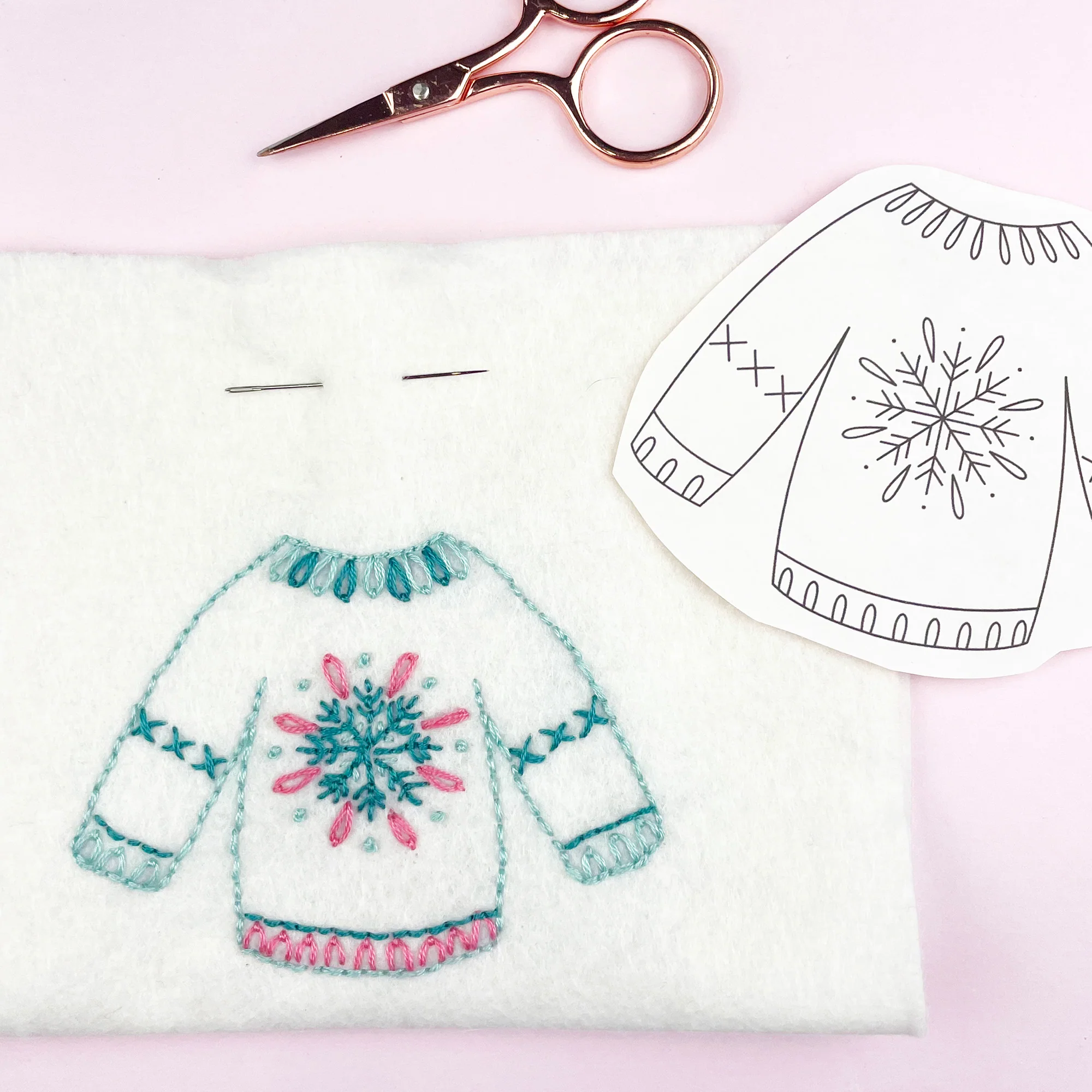 Iron-On Embroidery Patterns: Christmas Jumper Themed Designs - Image 4
