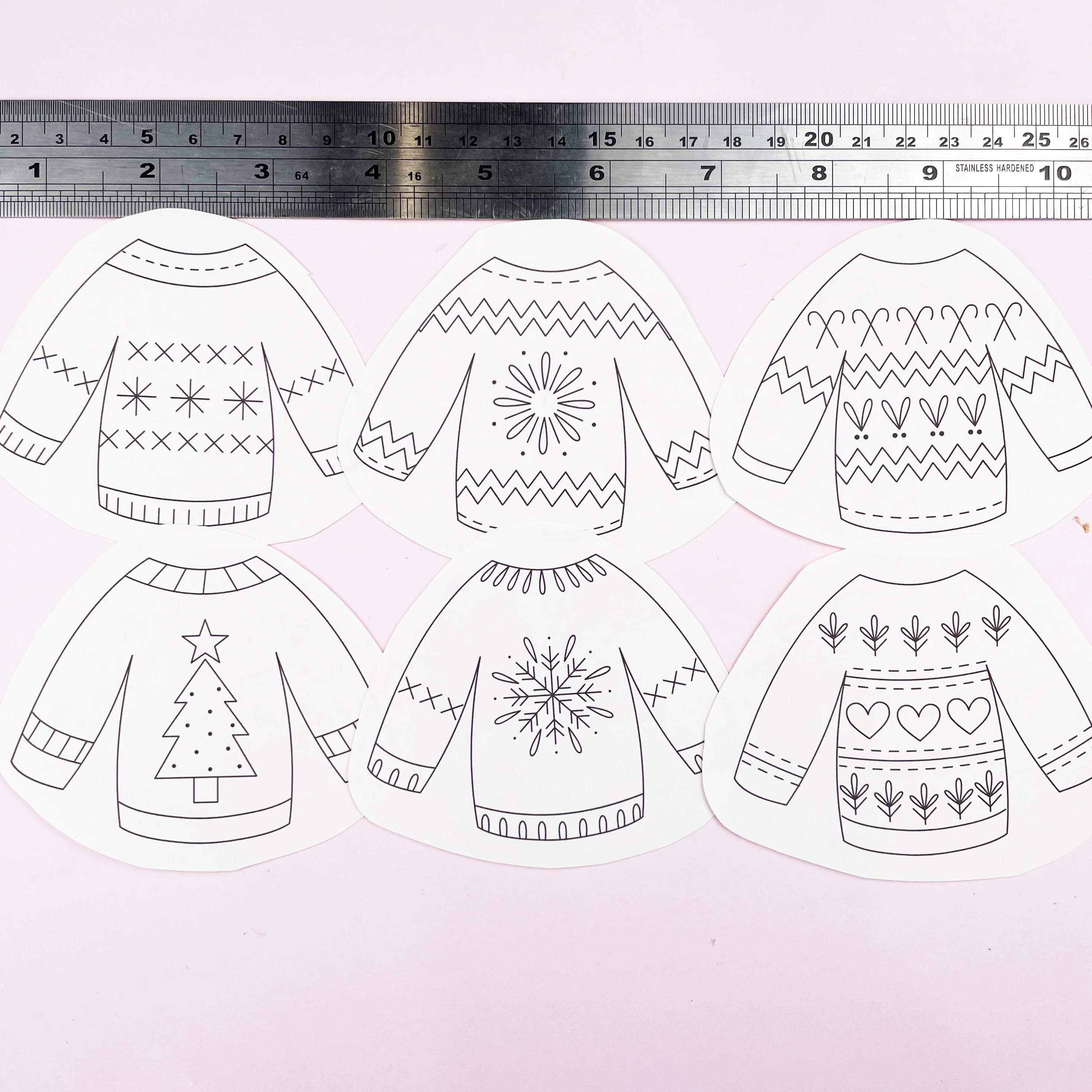 Iron-On Embroidery Patterns: Christmas Jumper Themed Designs - Image 8