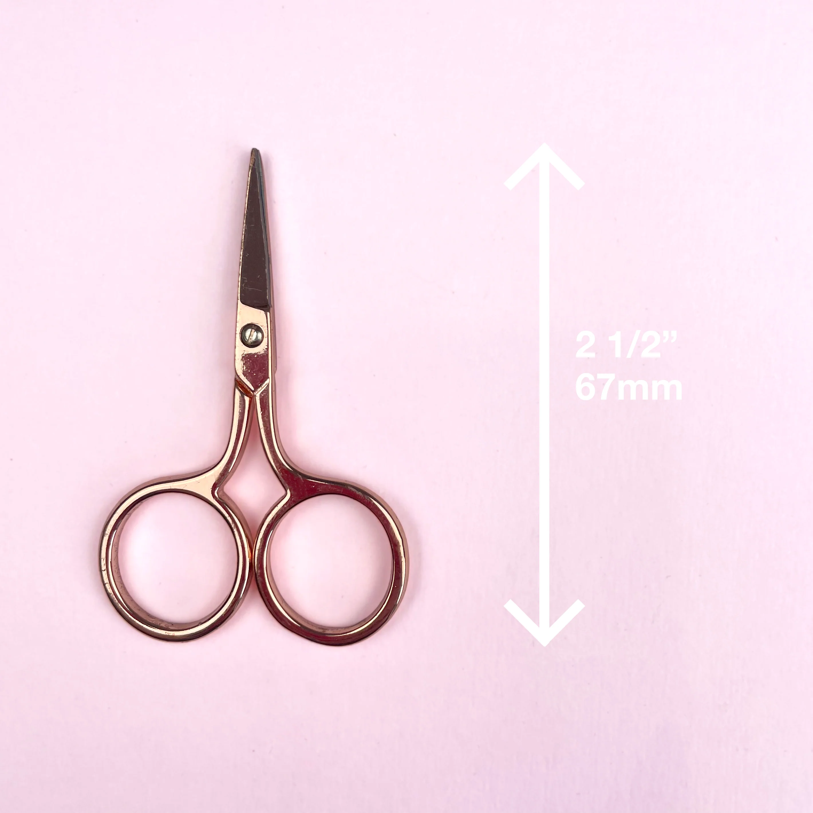 Mini Rose Gold Embroidery Scissors - Image 3