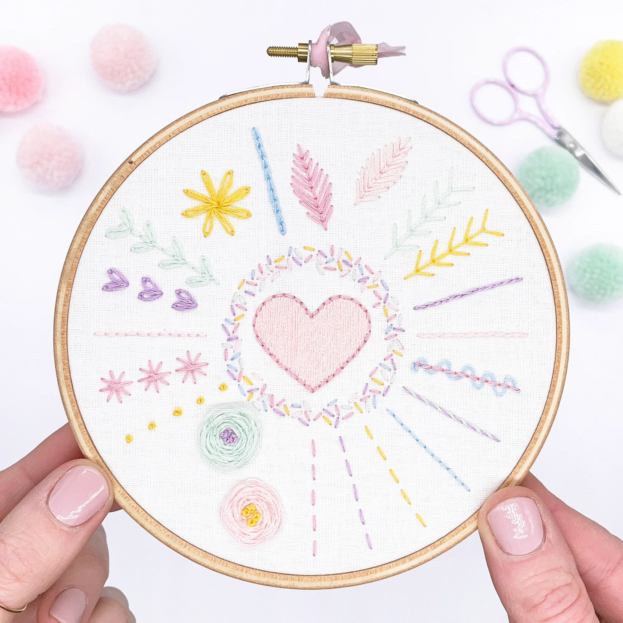 Beginner Stitch Sampler Embroidery Kit - Image 4