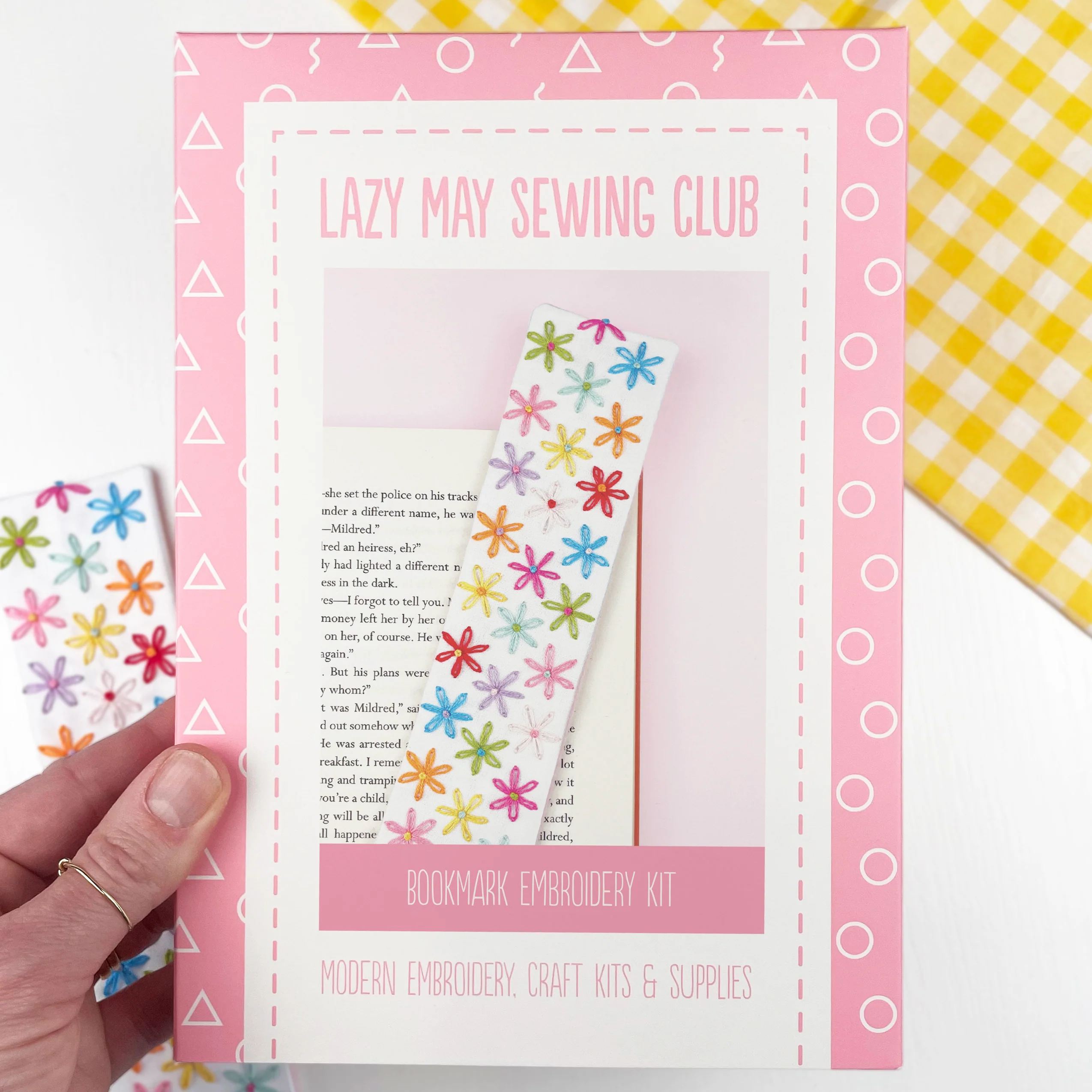 DIY Bookmark Embroidery Kit: Bright Rainbow Flowers - Image 5