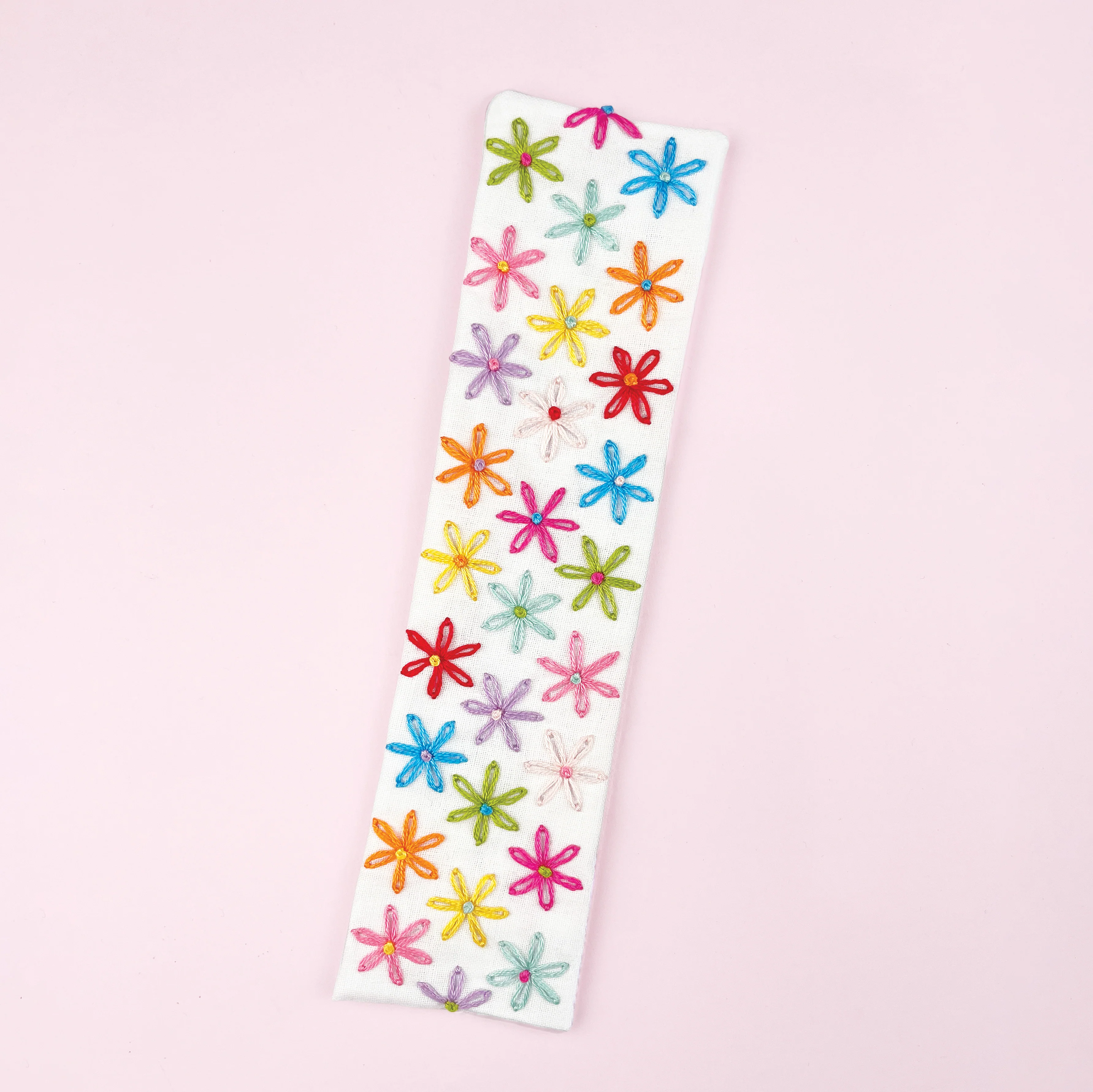 DIY Bookmark Embroidery Kit: Bright Rainbow Flowers - Image 8