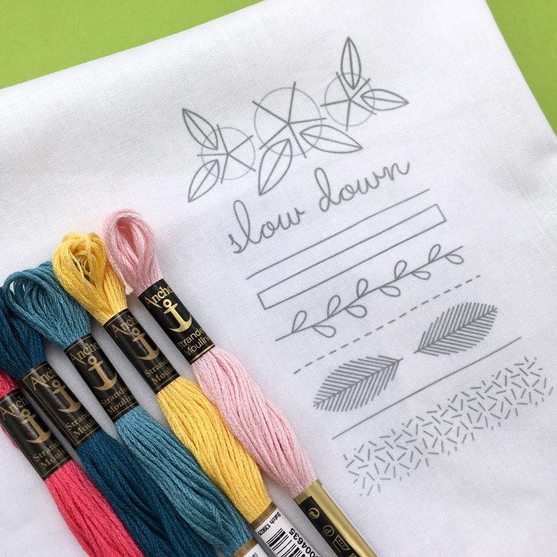 Slow Down: Free PDF Embroidery Sampler Pattern - Image 3