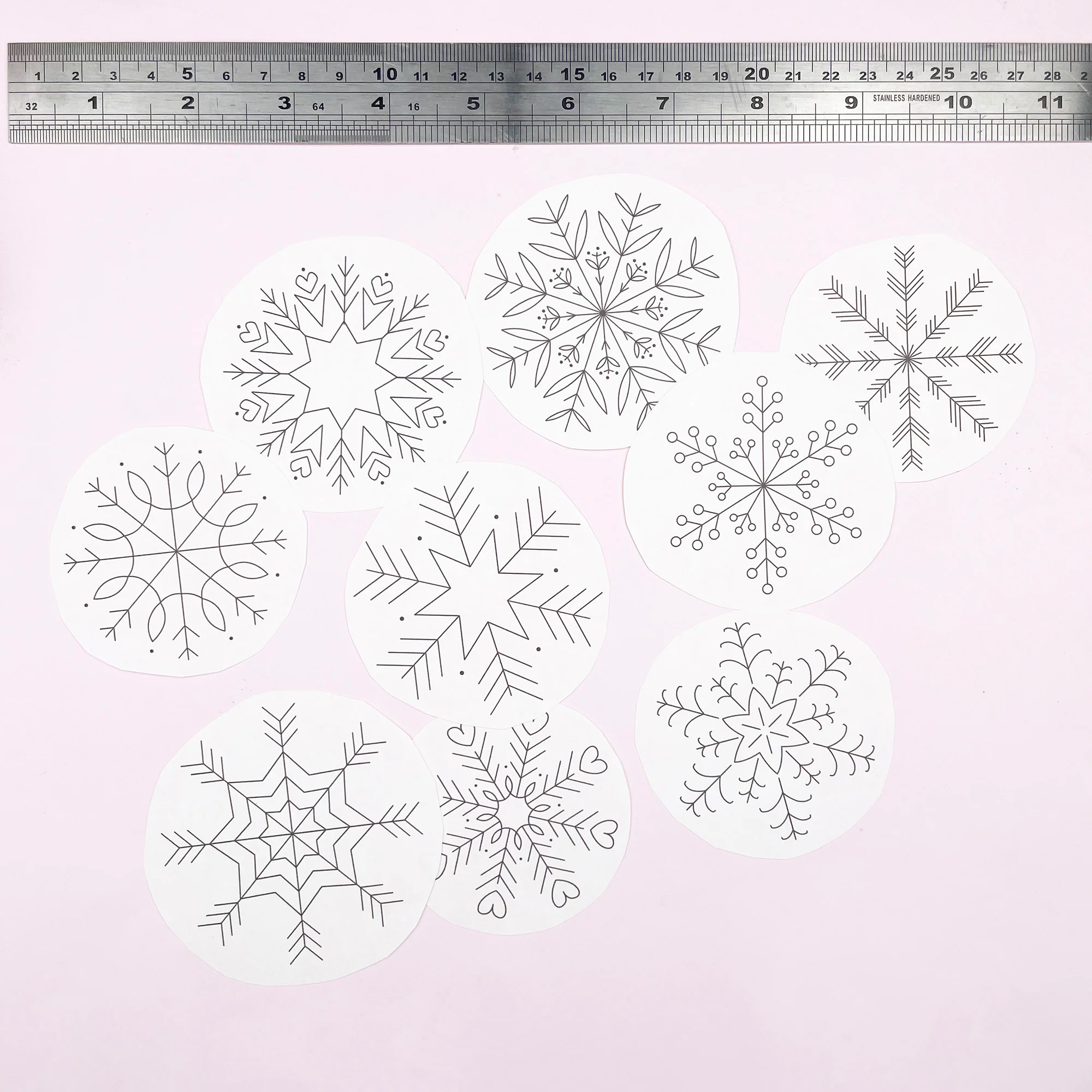 Iron-On Embroidery Patterns: Snowflake Themed Designs - Image 3