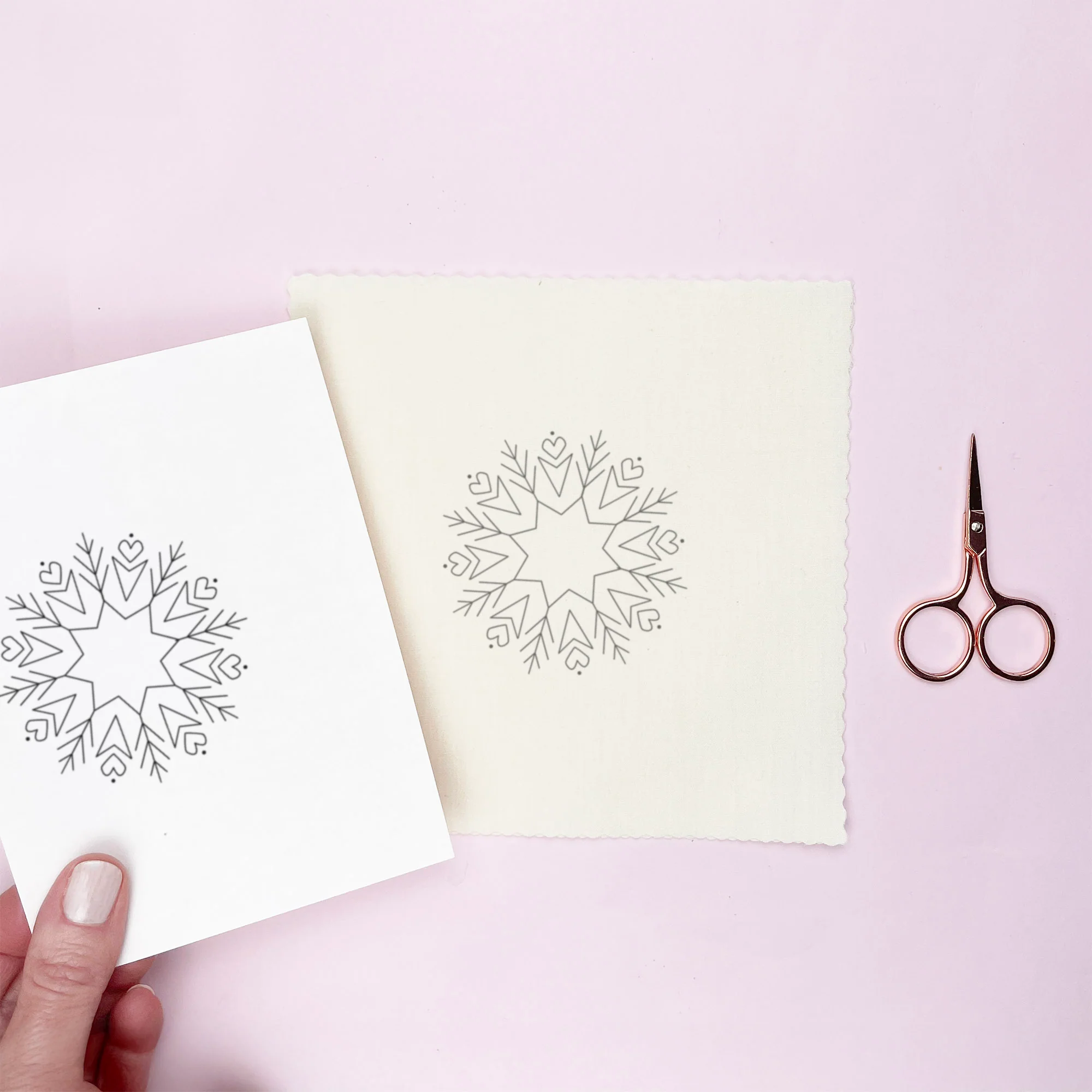 Iron-On Embroidery Patterns: Snowflake Themed Designs - Image 5