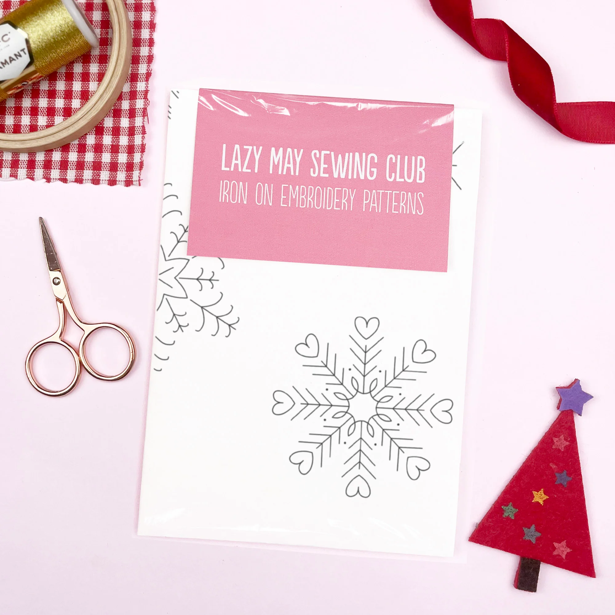 Iron-On Embroidery Patterns: Snowflake Themed Designs - Image 7