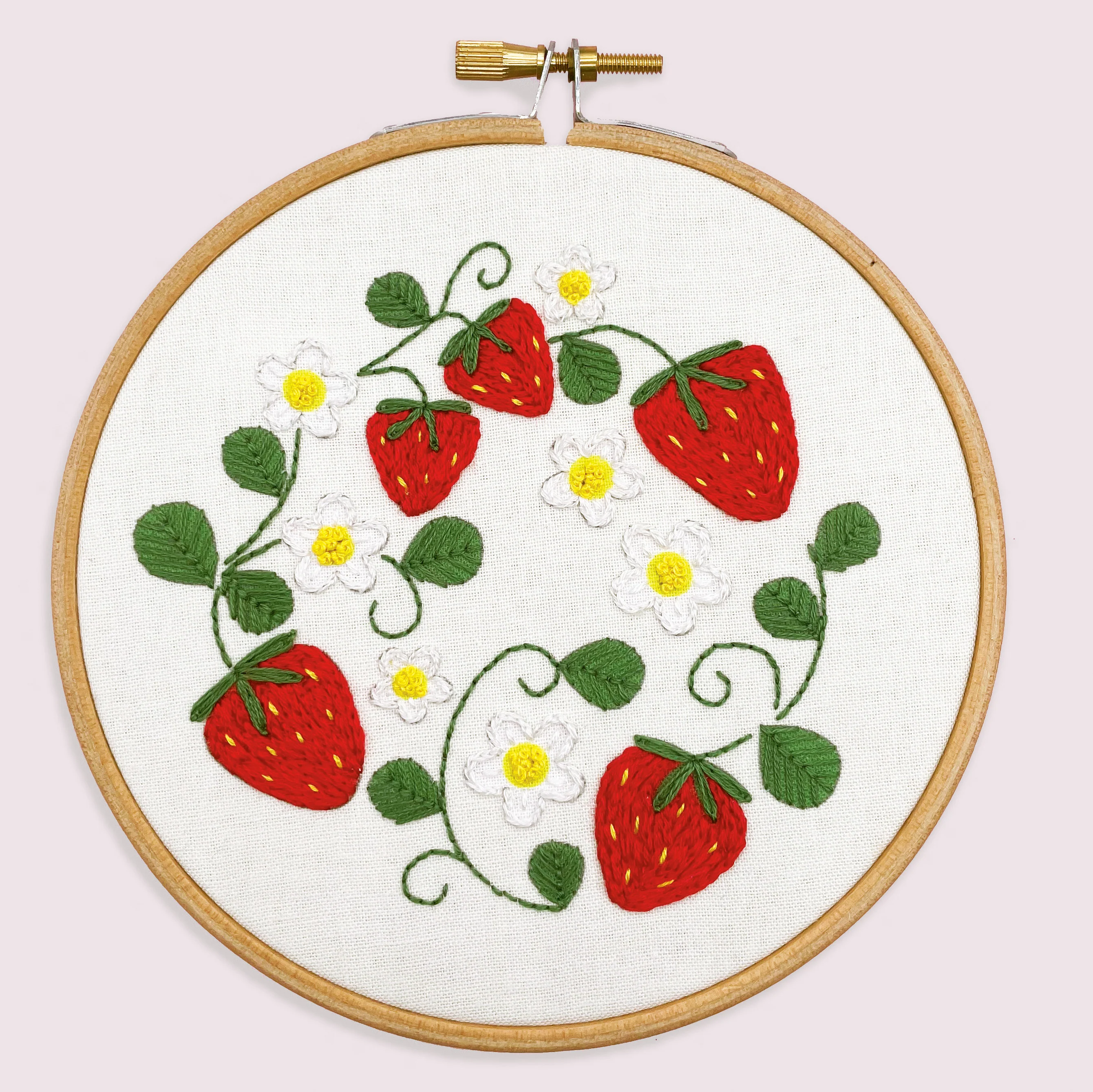 Summer Strawberries Embroidery Kit - Image 3