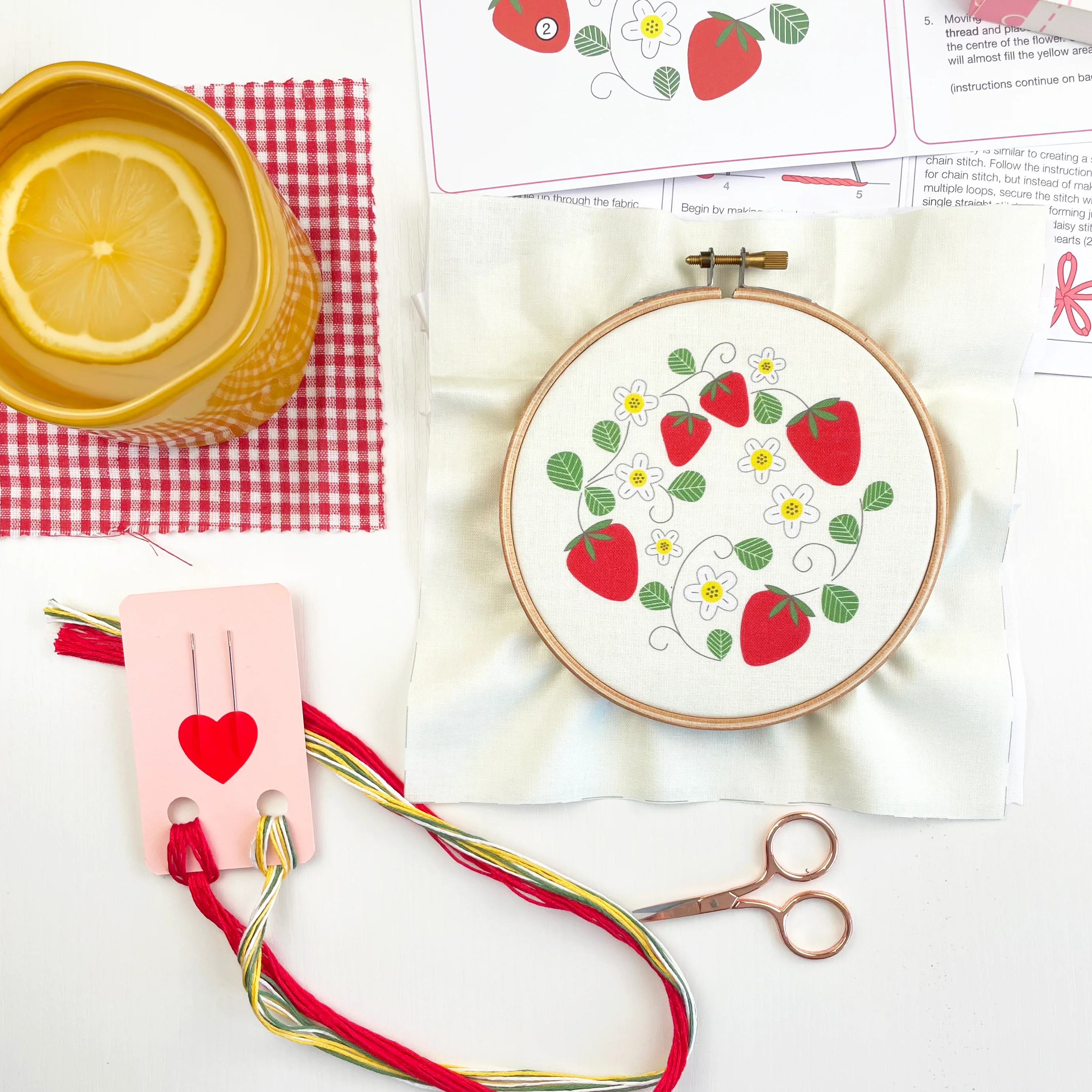 Summer Strawberries Embroidery Kit - Image 5