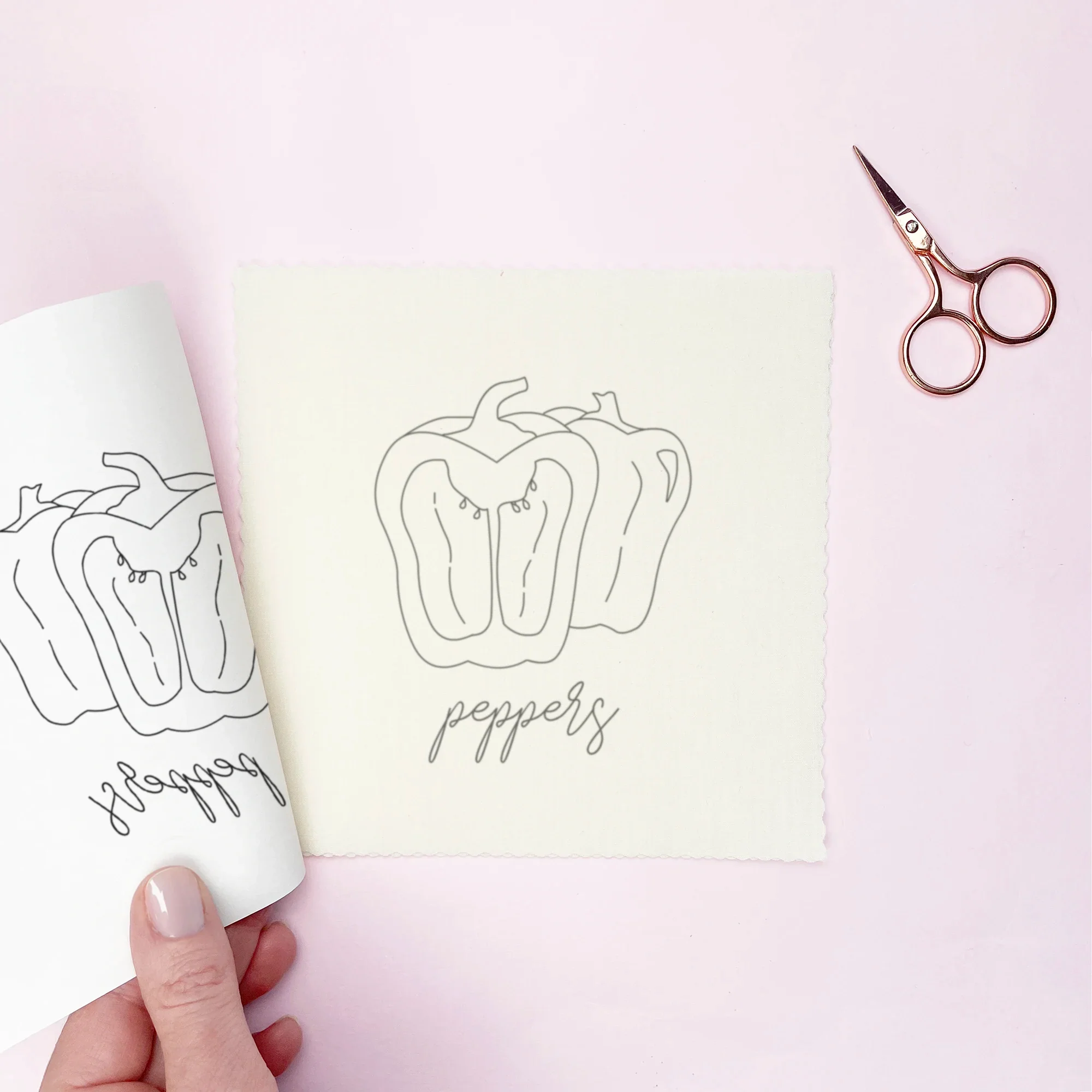Iron-On Embroidery Patterns: Vegetable Themed Designs - Image 3