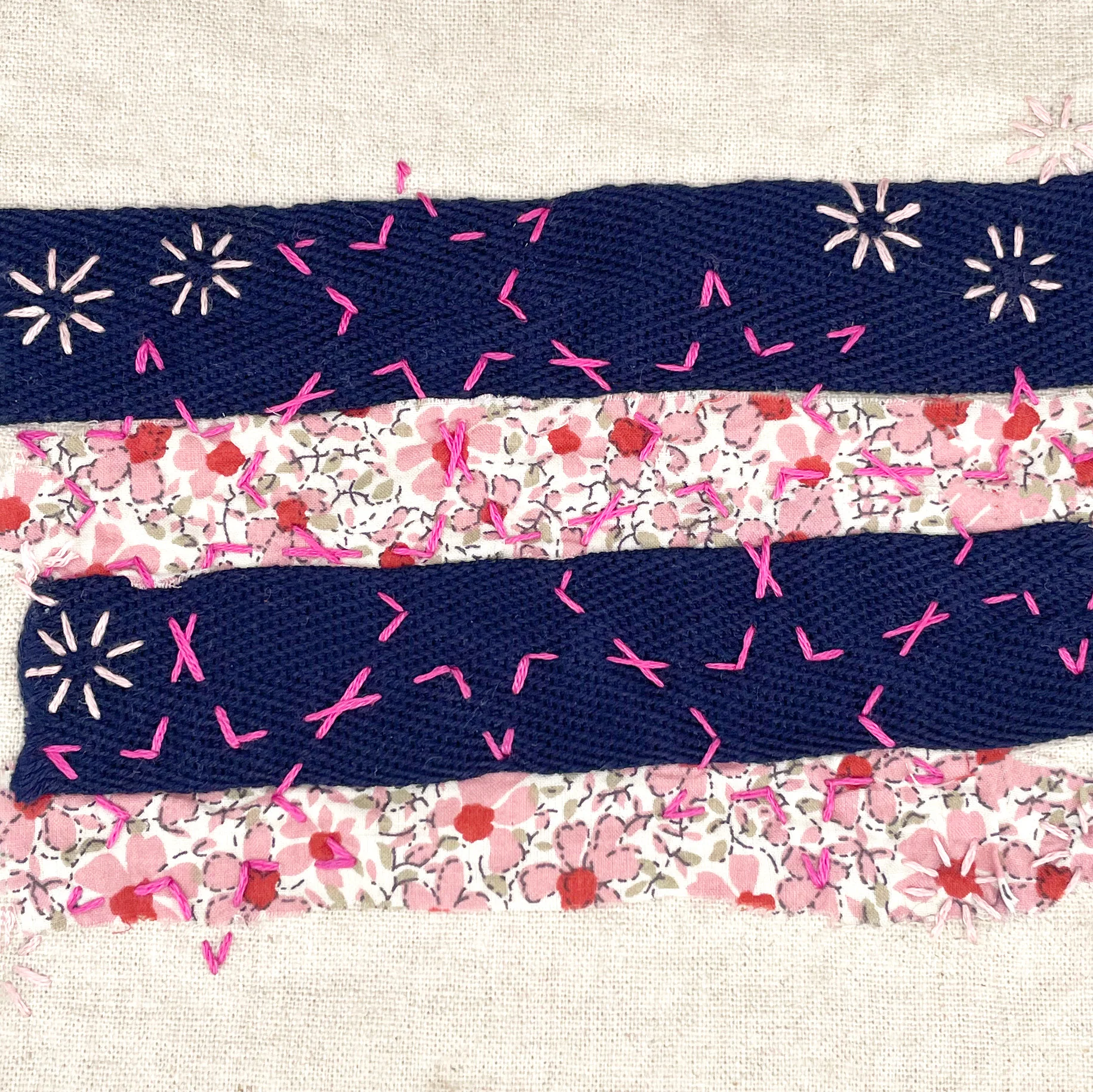 Visible Mending Kit: Sashiko Inspired Stick and Stitch Patterns - Image 3