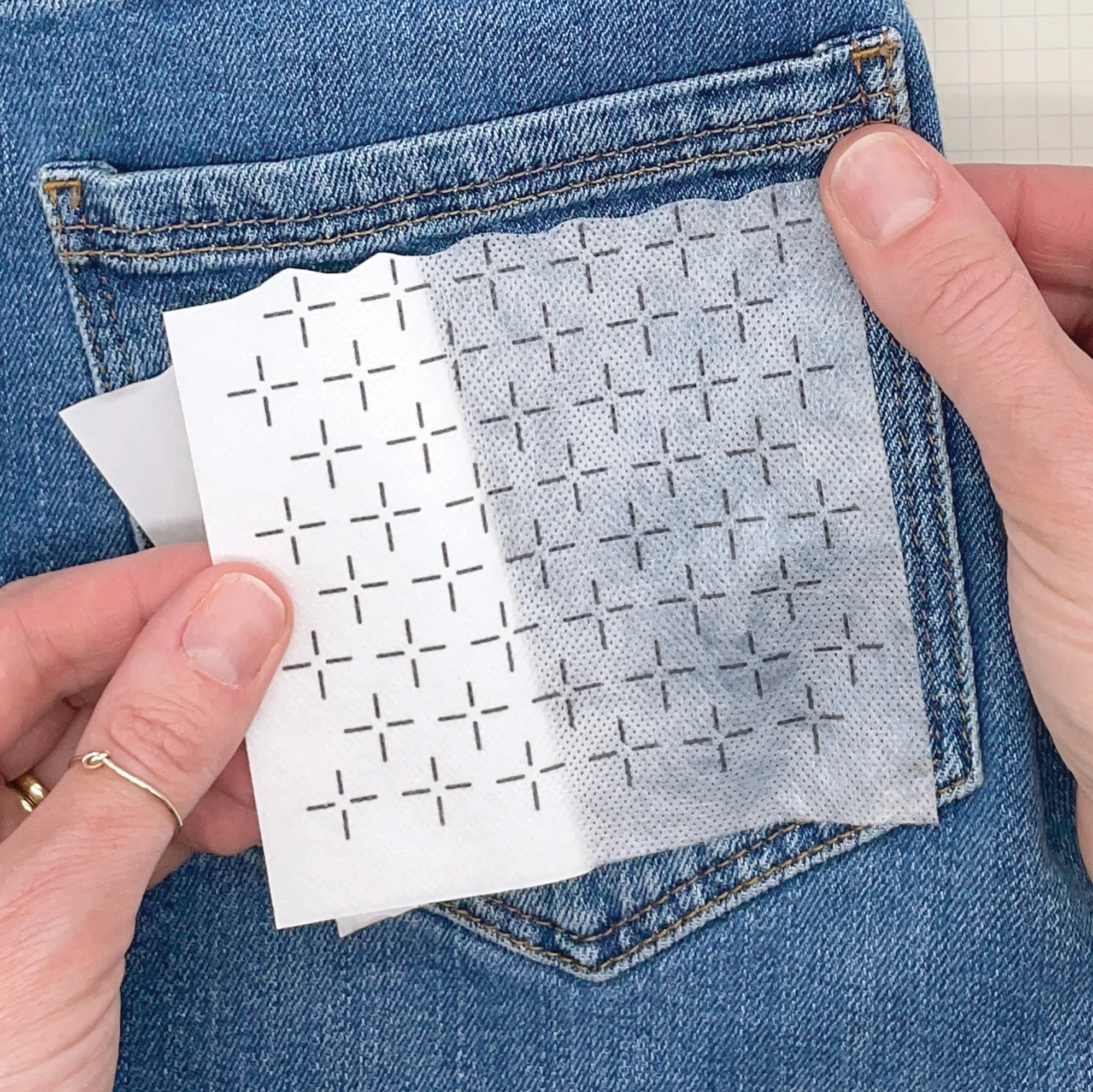 Visible Mending Kit (Set 2): Sashiko Inspired Stick & Stitch Patterns - Image 3
