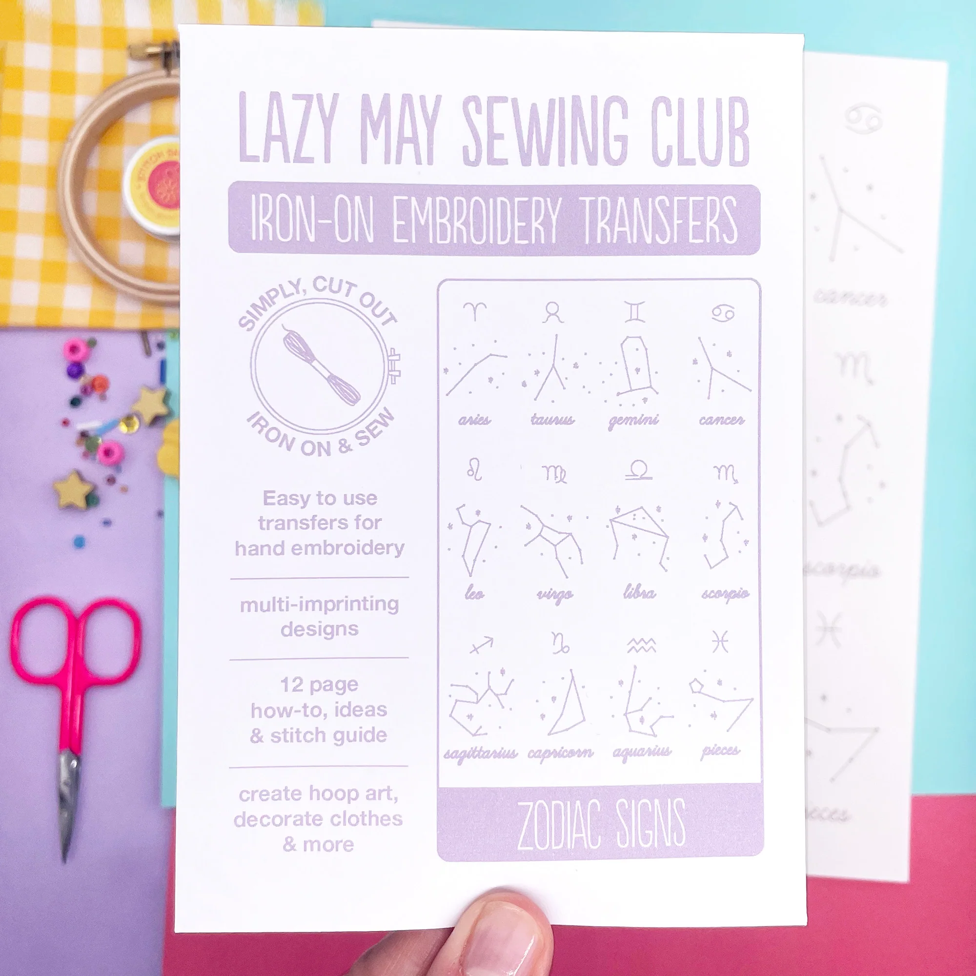 Iron-On Embroidery Patterns: Zodiac Themed Designs - Image 6