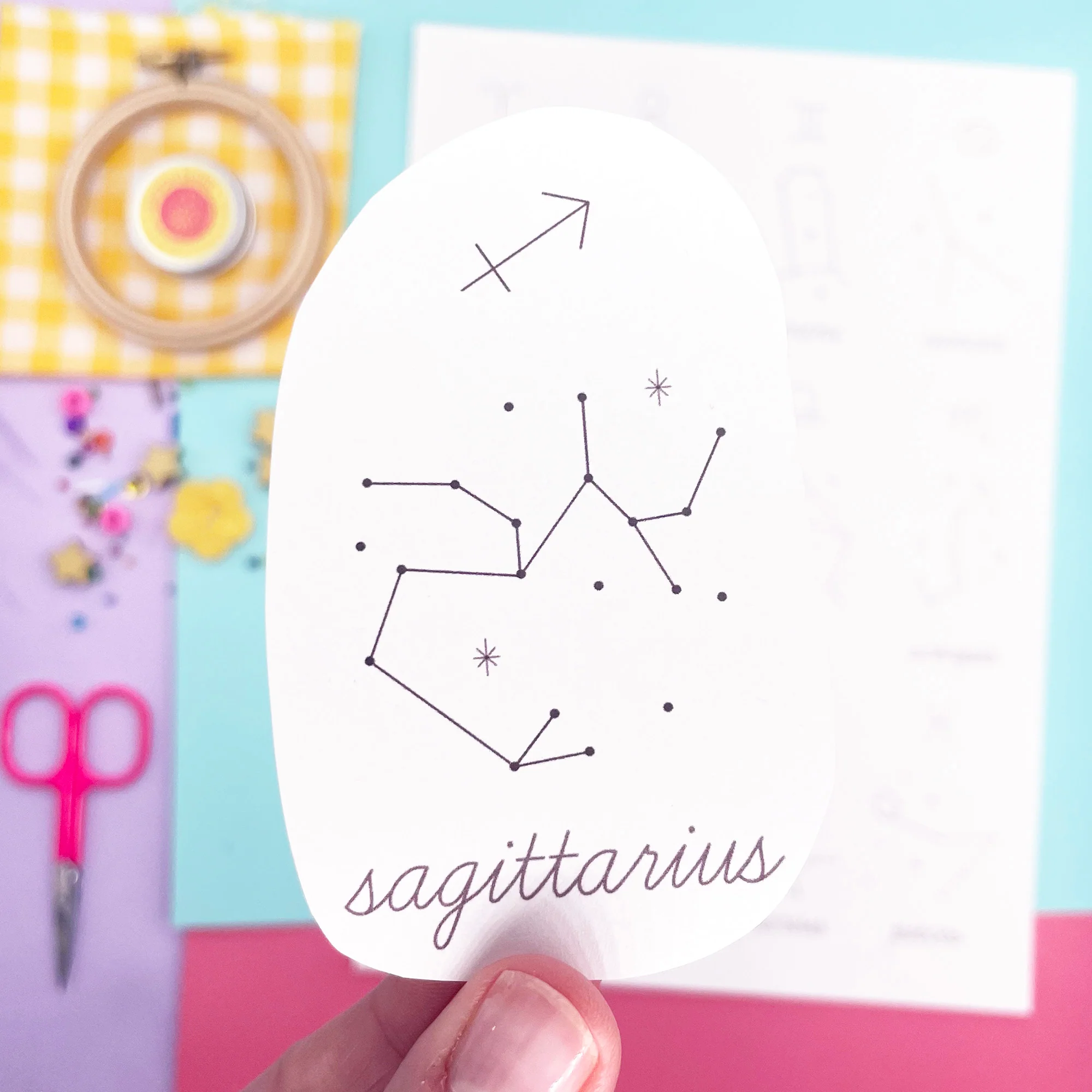 Iron-On Embroidery Patterns: Zodiac Themed Designs - Image 7